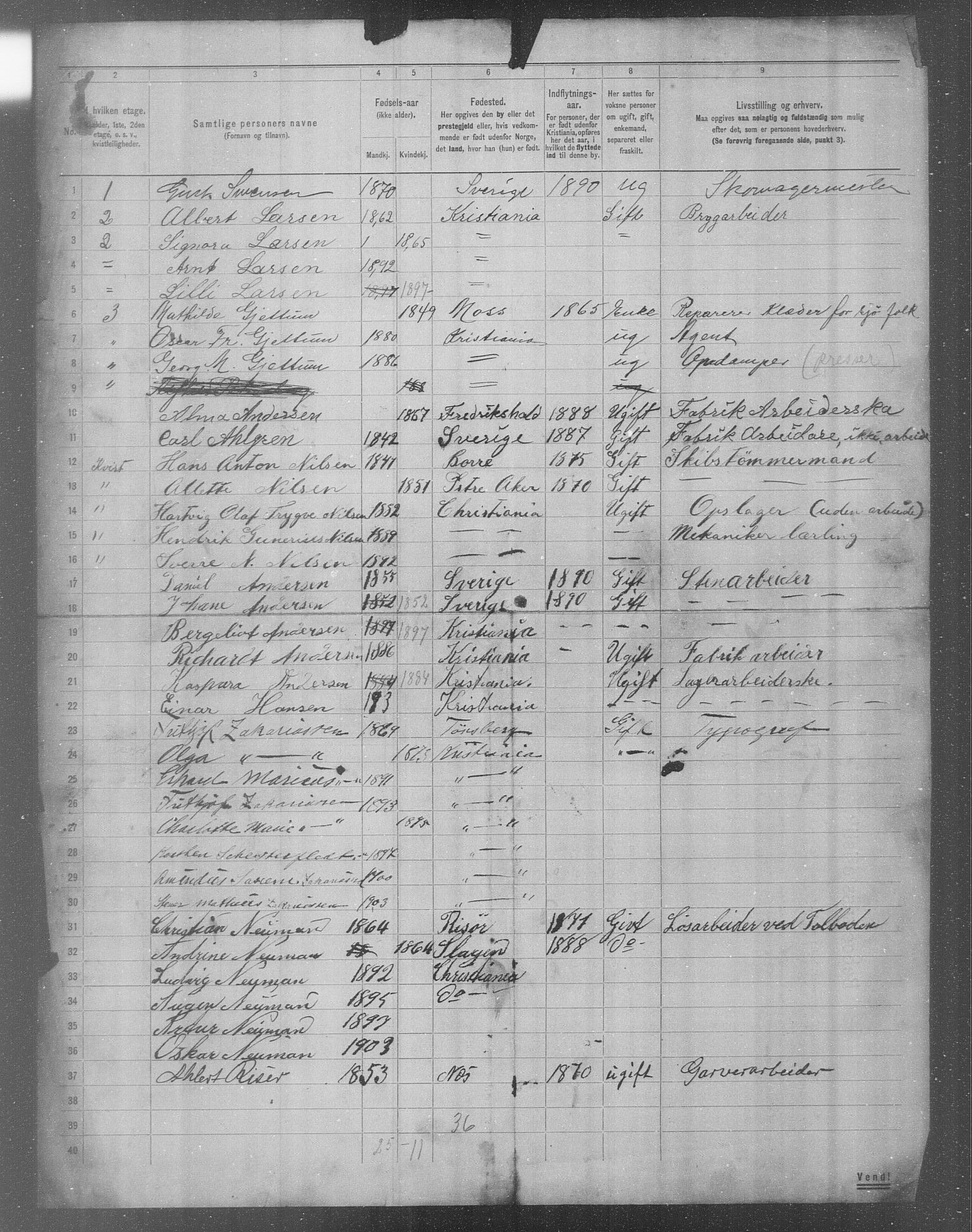 OBA, Municipal Census 1904 for Kristiania, 1904, p. 16516