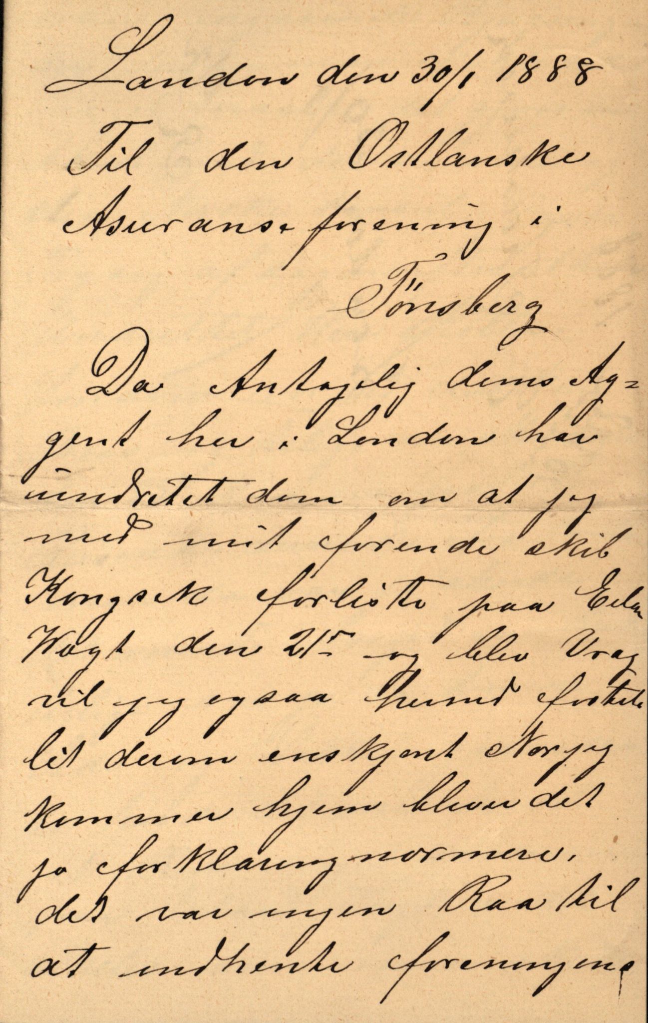 Pa 63 - Østlandske skibsassuranceforening, VEMU/A-1079/G/Ga/L0021/0005: Havaridokumenter / Haabet, Louise, Kvik, Libra, Kongsek, Ispilen, 1888, p. 30