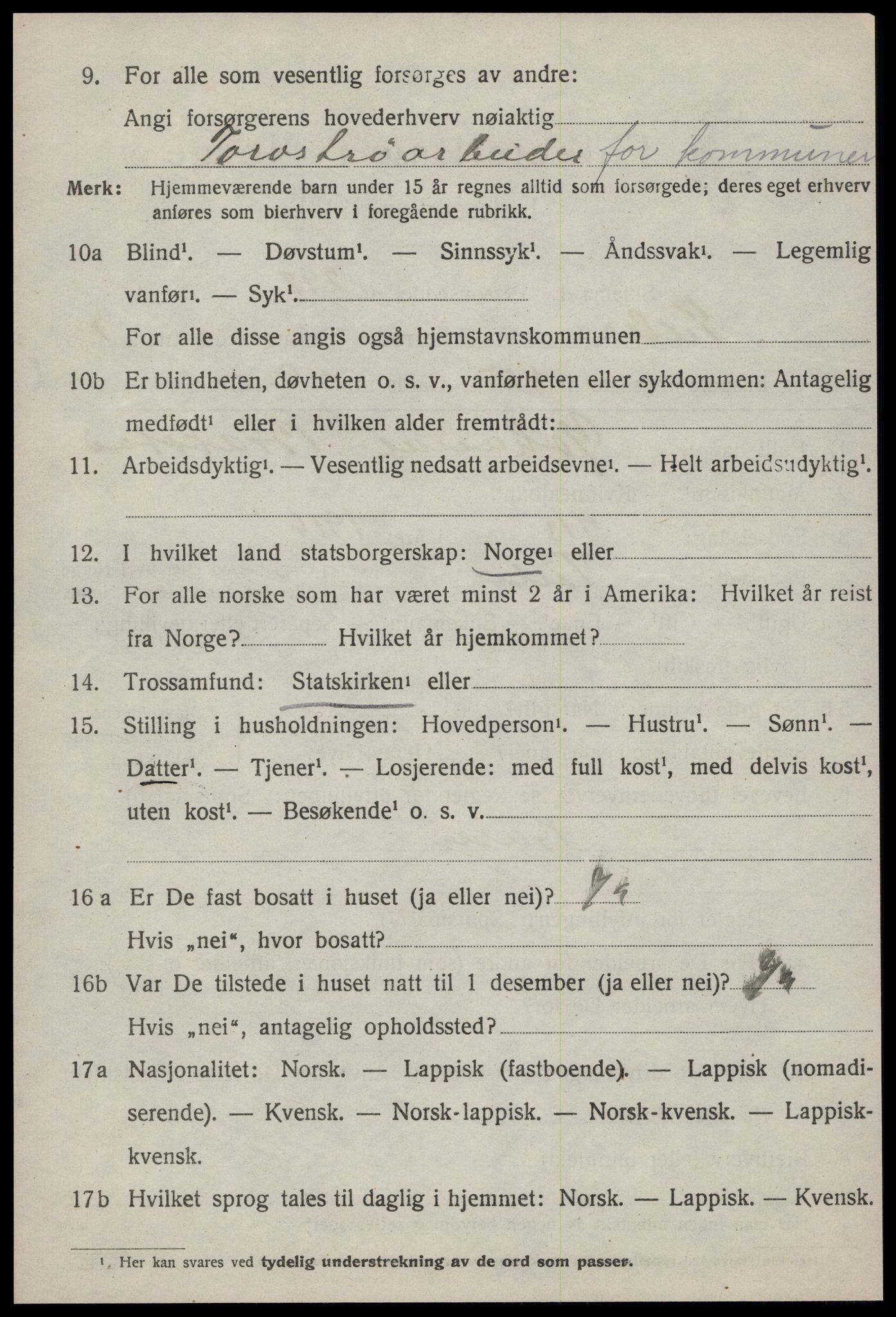 SAT, 1920 census for Tiller, 1920, p. 964