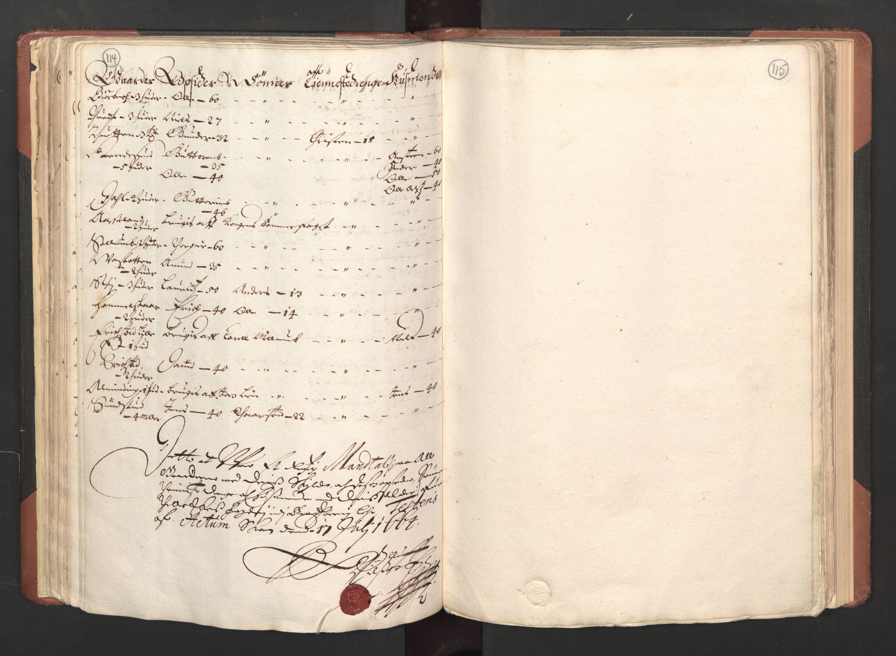 RA, Bailiff's Census 1664-1666, no. 6: Øvre and Nedre Telemark fogderi and Bamble fogderi , 1664, p. 114-115