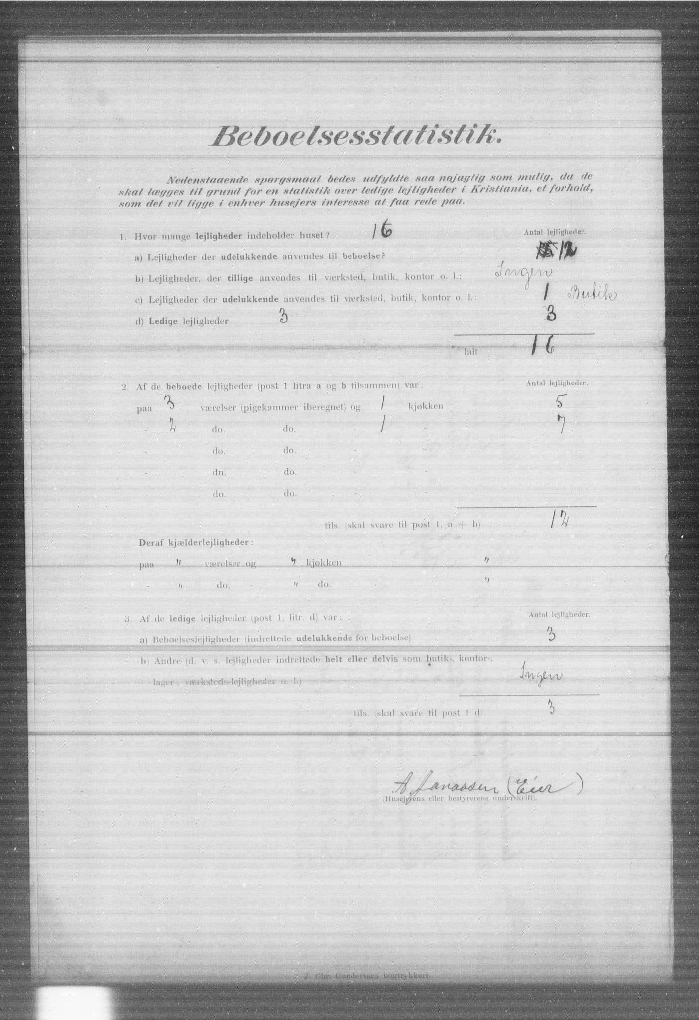 OBA, Municipal Census 1902 for Kristiania, 1902, p. 5539