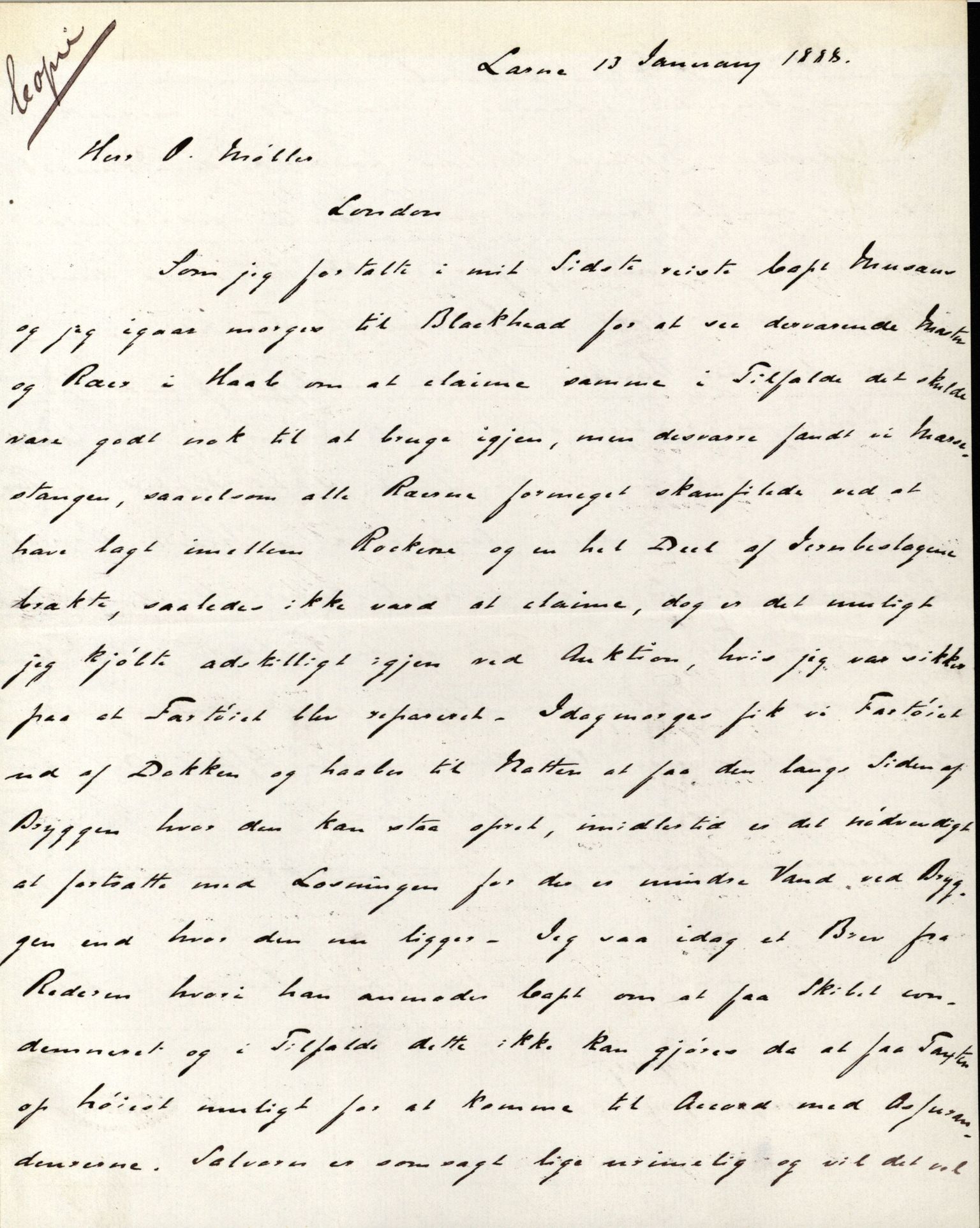 Pa 63 - Østlandske skibsassuranceforening, VEMU/A-1079/G/Ga/L0022/0010: Havaridokumenter / Salvator, Sleipner, Speed, Spica, Stjernen, 1888, p. 42