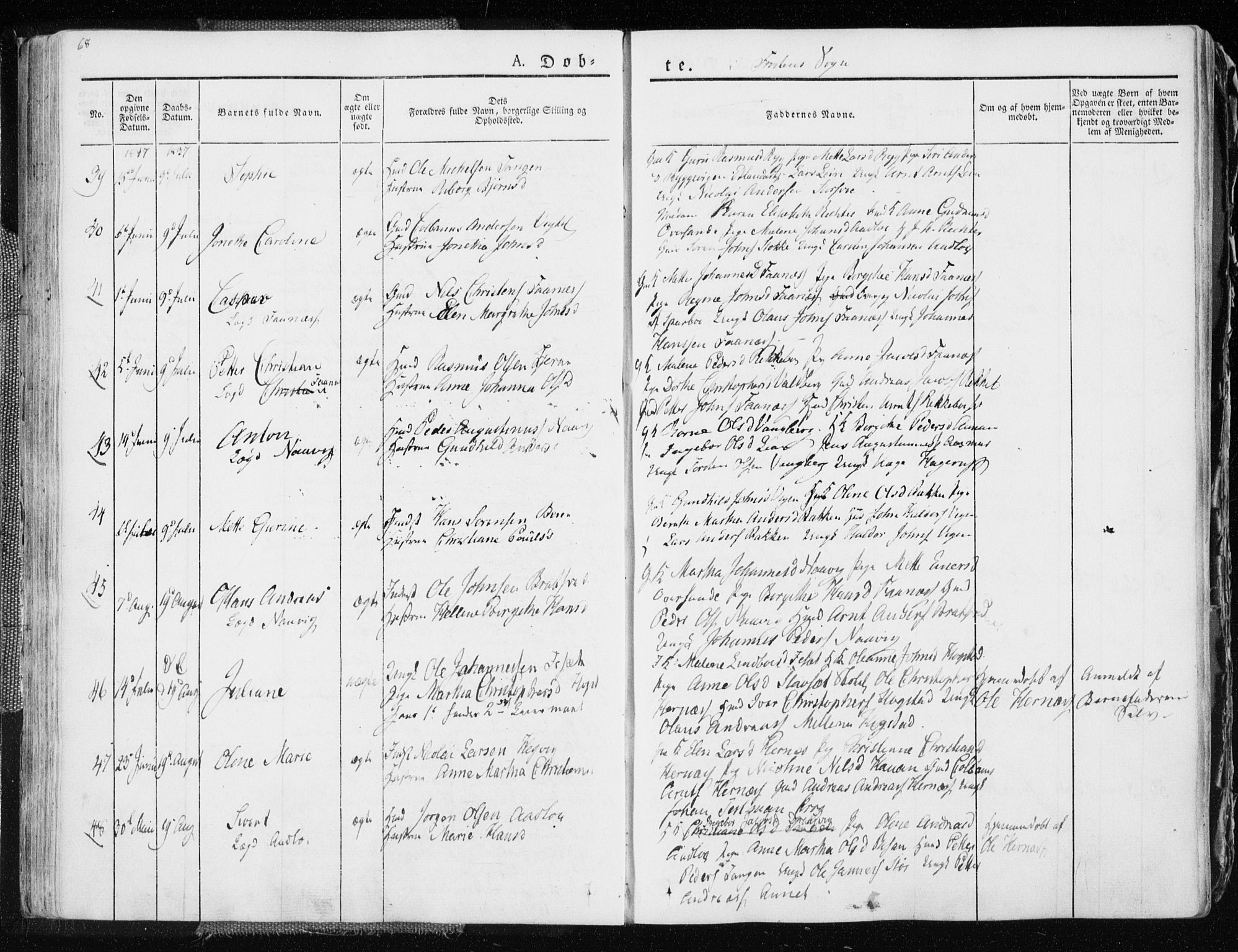 Ministerialprotokoller, klokkerbøker og fødselsregistre - Nord-Trøndelag, SAT/A-1458/713/L0114: Parish register (official) no. 713A05, 1827-1839, p. 68