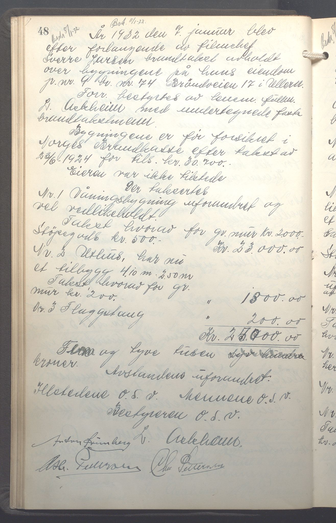 Lensmennene i Aker, OBA/A-10133/F/Fb/L0004: Branntakstprotokoll, 1931-1937, p. 48