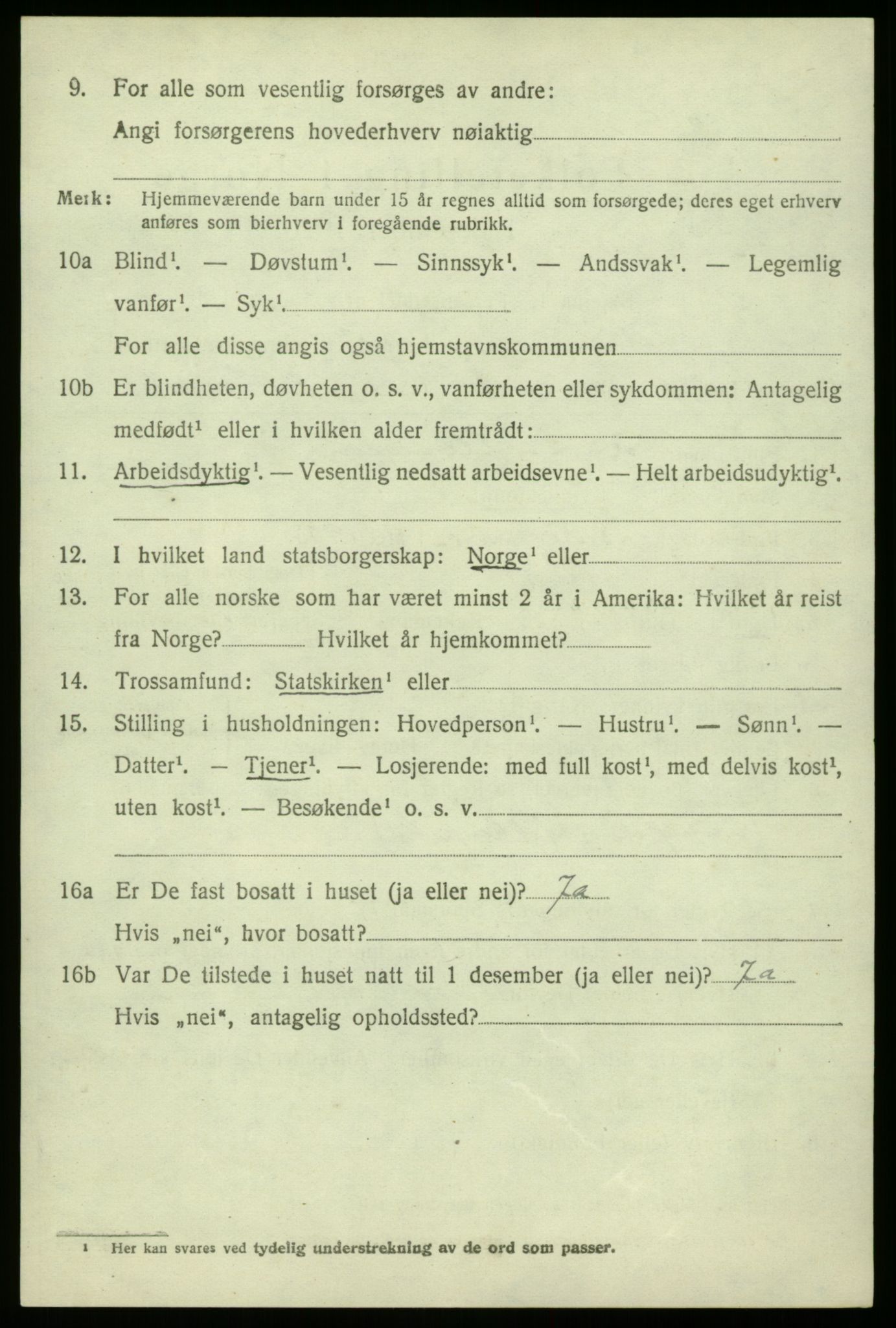 SAB, 1920 census for Gulen, 1920, p. 2100