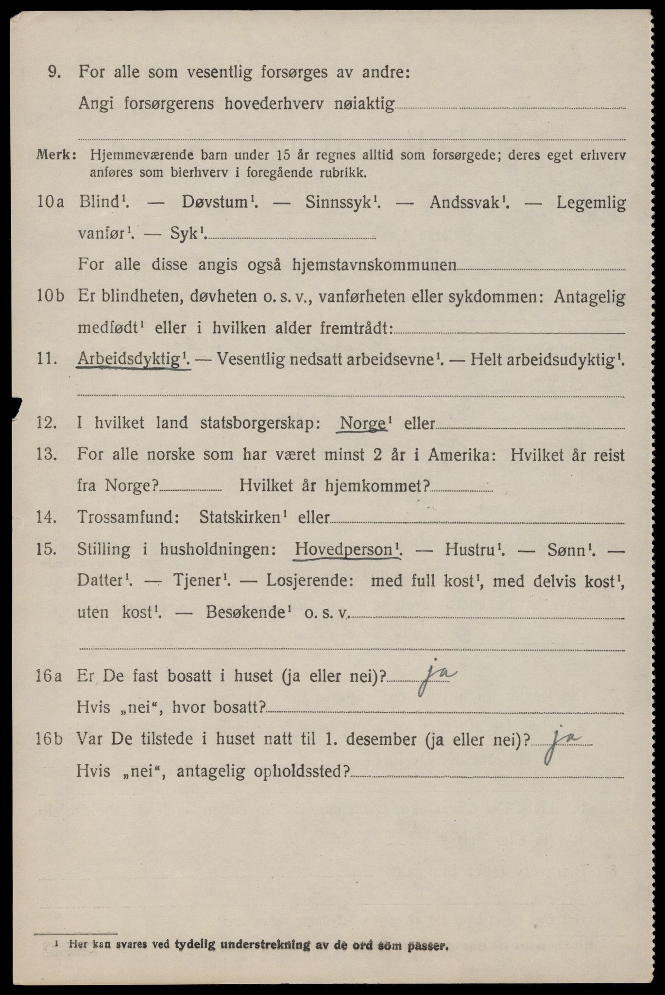 SAST, 1920 census for Stangaland, 1920, p. 2756