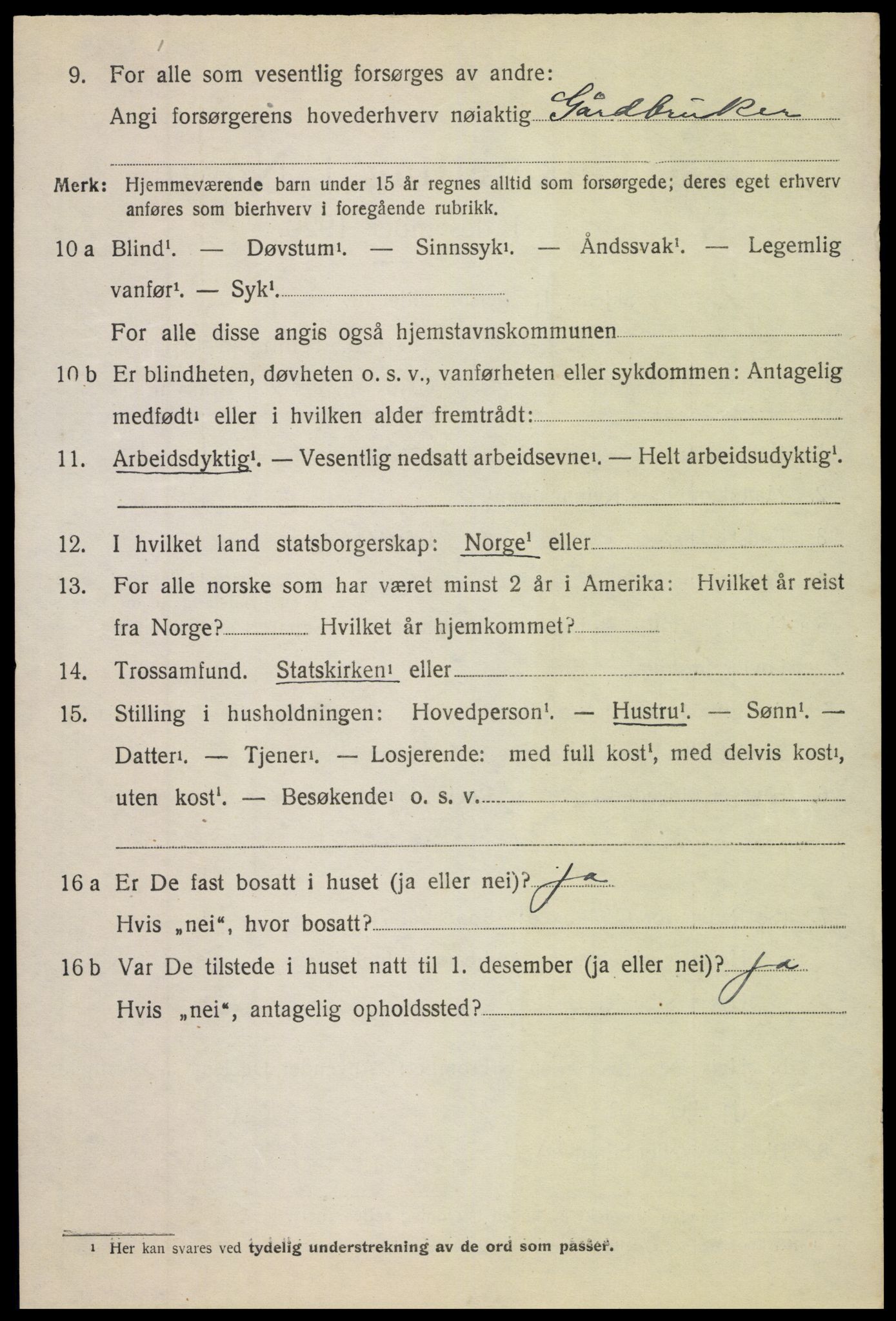 SAH, 1920 census for Etnedal, 1920, p. 4571