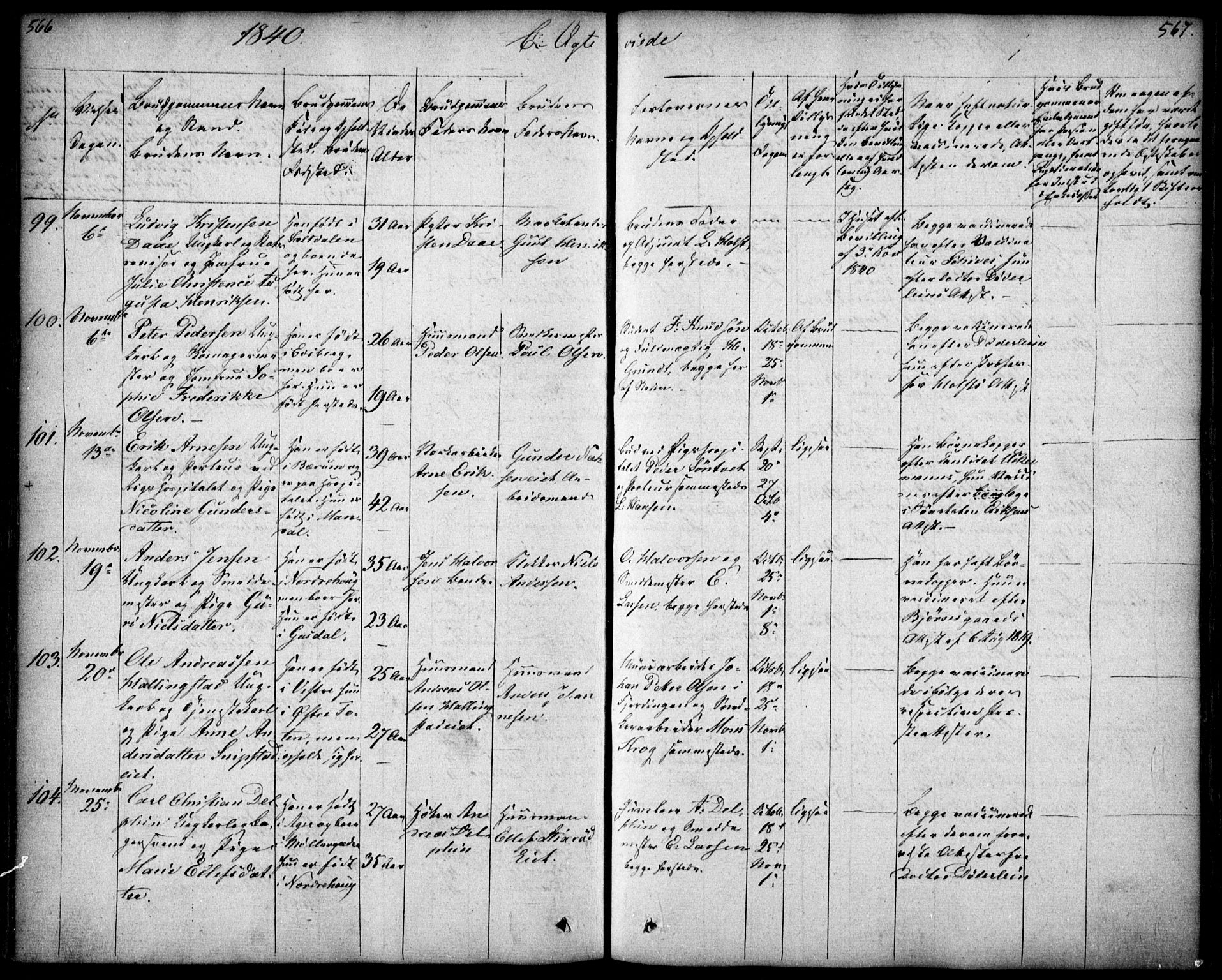 Oslo domkirke Kirkebøker, SAO/A-10752/F/Fa/L0019: Parish register (official) no. 19, 1828-1847, p. 566-567