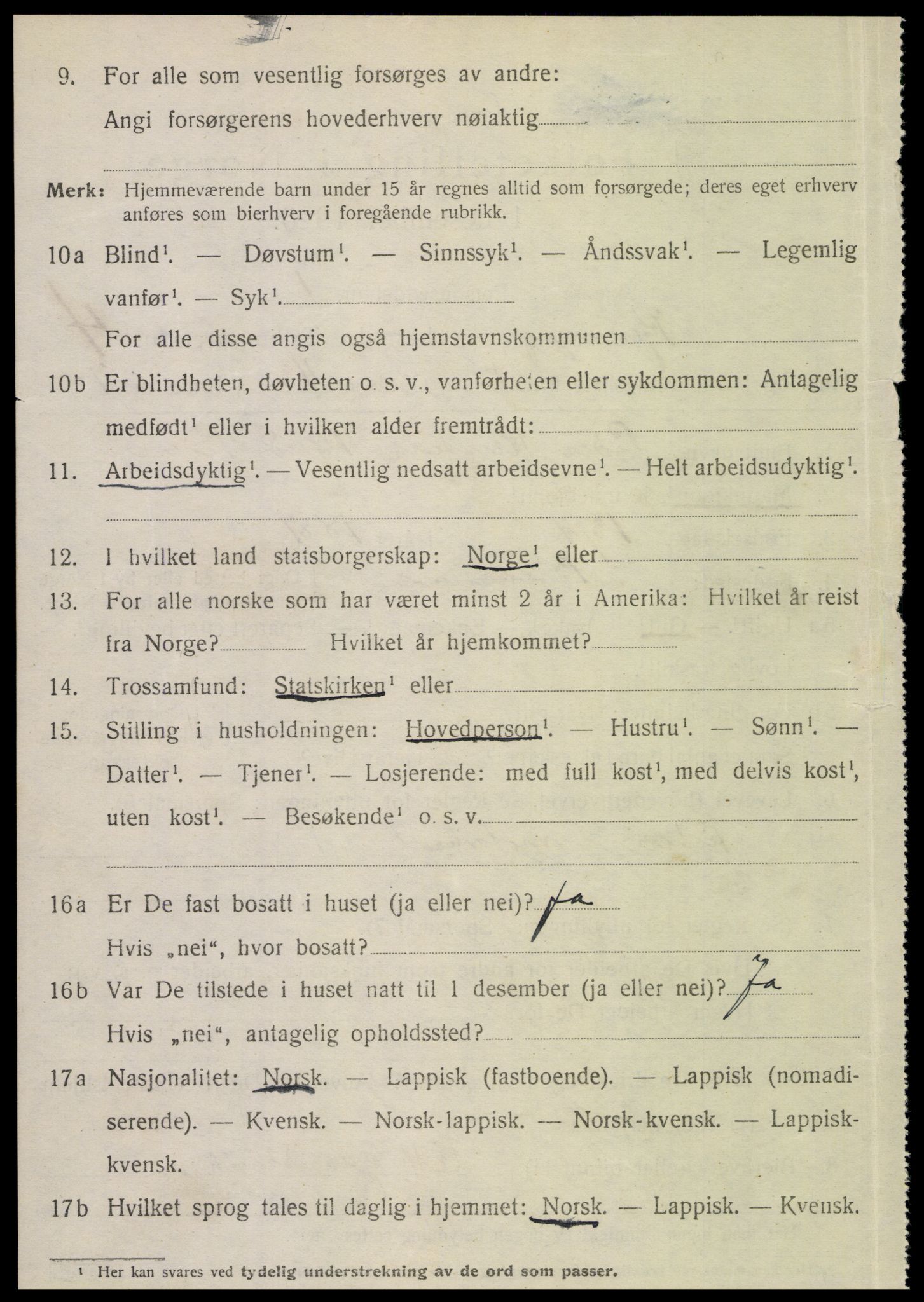 SAT, 1920 census for Kjerringøy, 1920, p. 1826