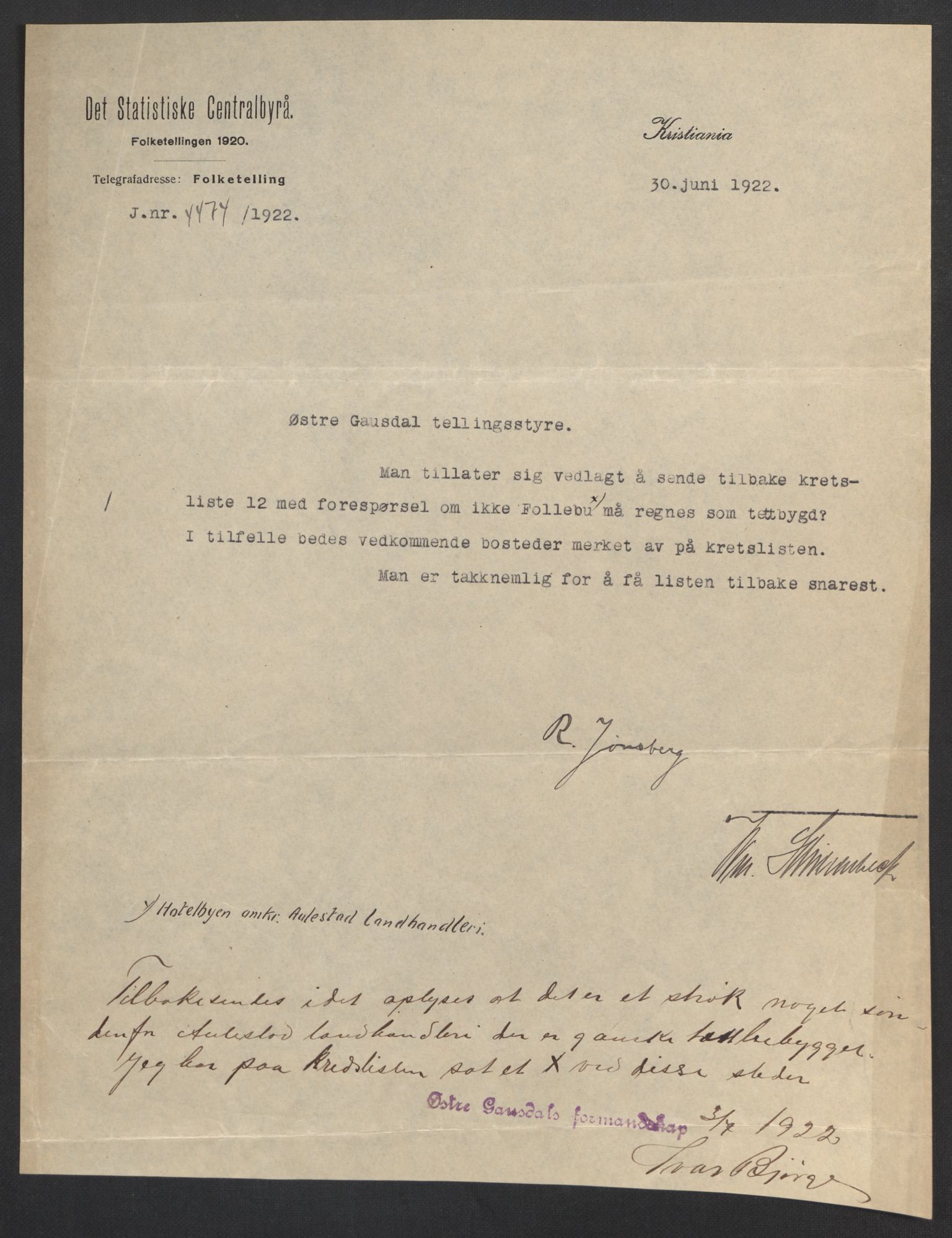 SAH, 1920 census for Østre Gausdal, 1920, p. 4