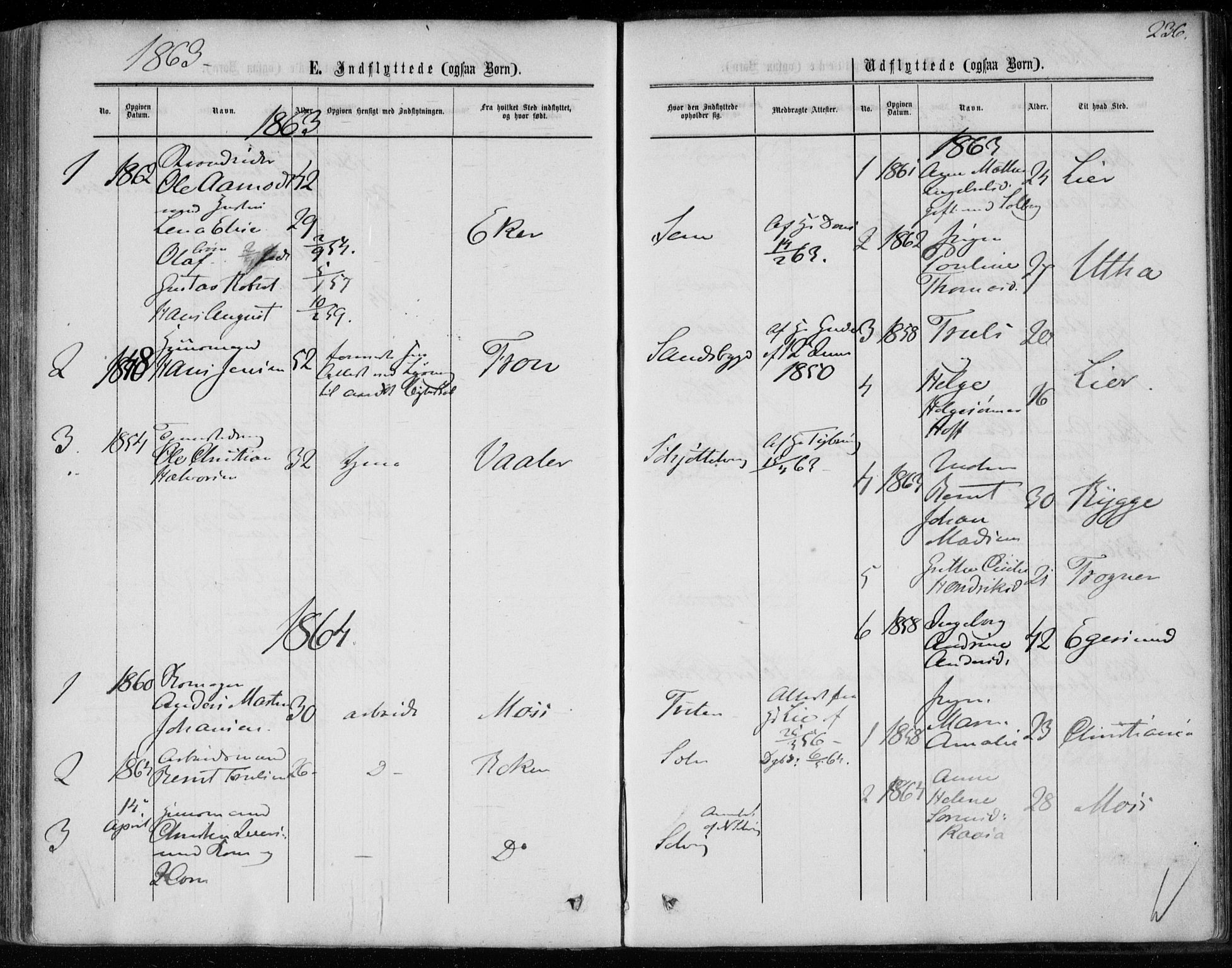 Hurum kirkebøker, SAKO/A-229/F/Fa/L0012: Parish register (official) no. 12, 1861-1875, p. 236