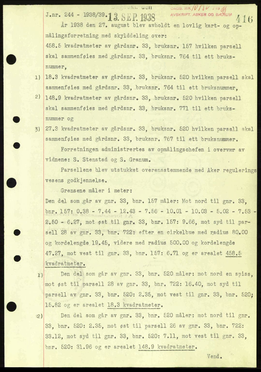 Aker herredsskriveri, SAO/A-10896/G/Gb/Gba/Gbab/L0025: Mortgage book no. A154-155, 1938-1938, Diary no: : 10750/1938