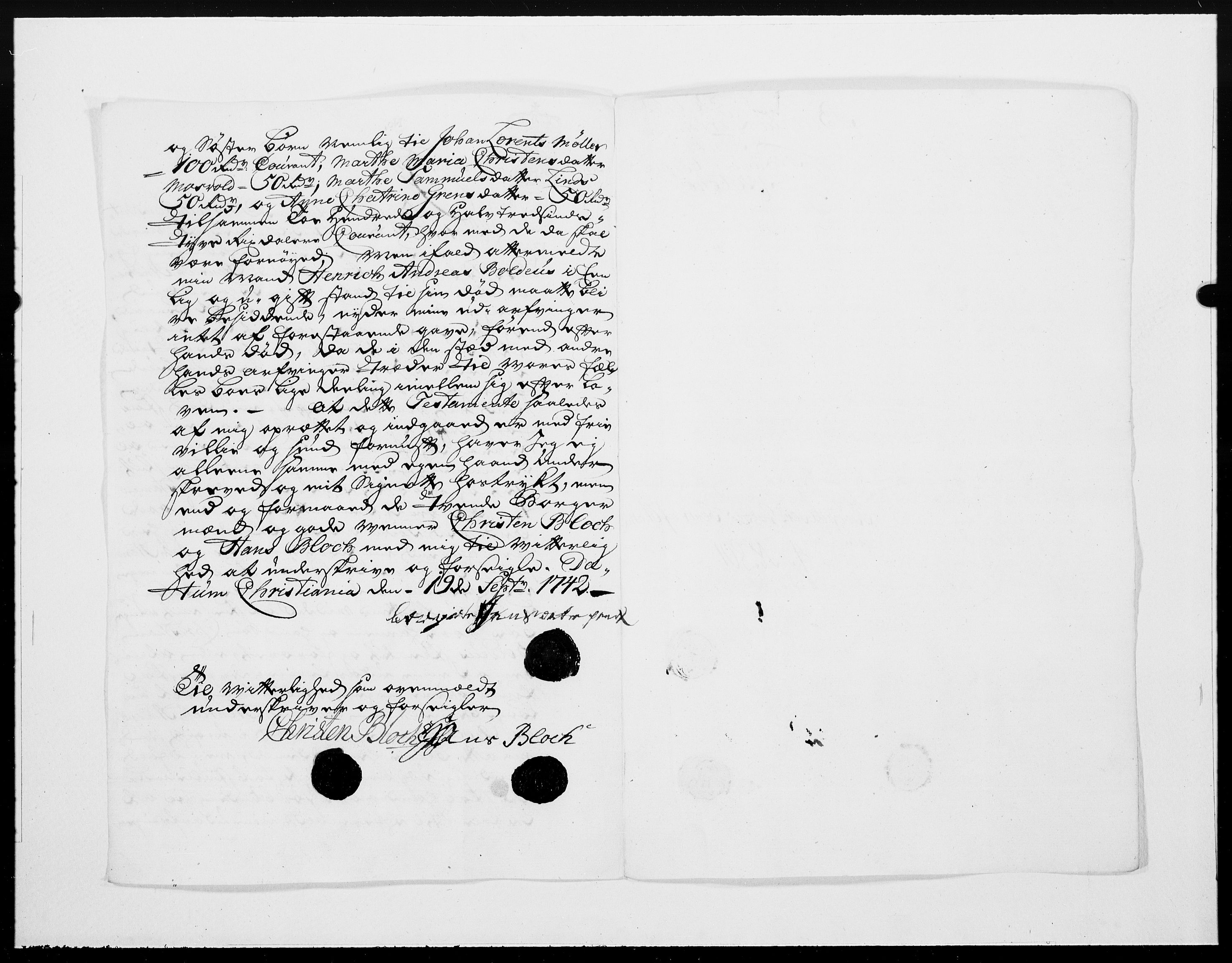 Danske Kanselli 1572-1799, RA/EA-3023/F/Fc/Fcc/Fcca/L0136: Norske innlegg 1572-1799, 1742, p. 371