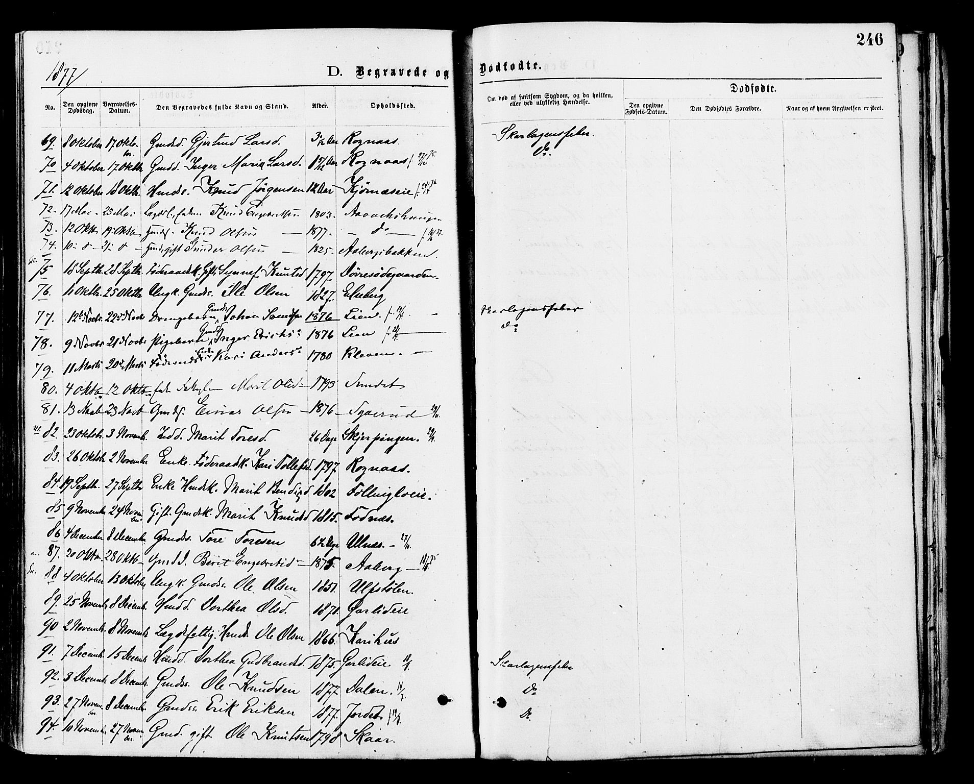 Nord-Aurdal prestekontor, SAH/PREST-132/H/Ha/Haa/L0009: Parish register (official) no. 9, 1876-1882, p. 246