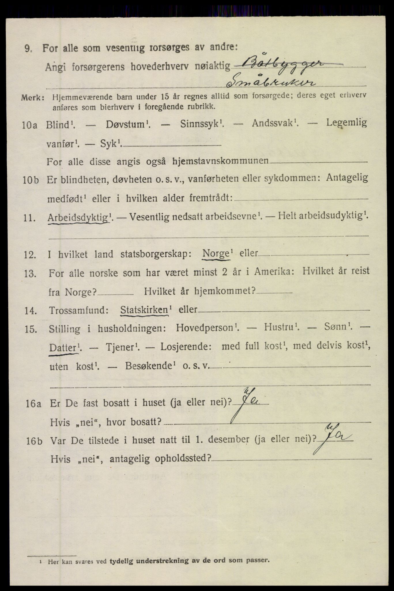 SAK, 1920 census for Øyestad, 1920, p. 2231