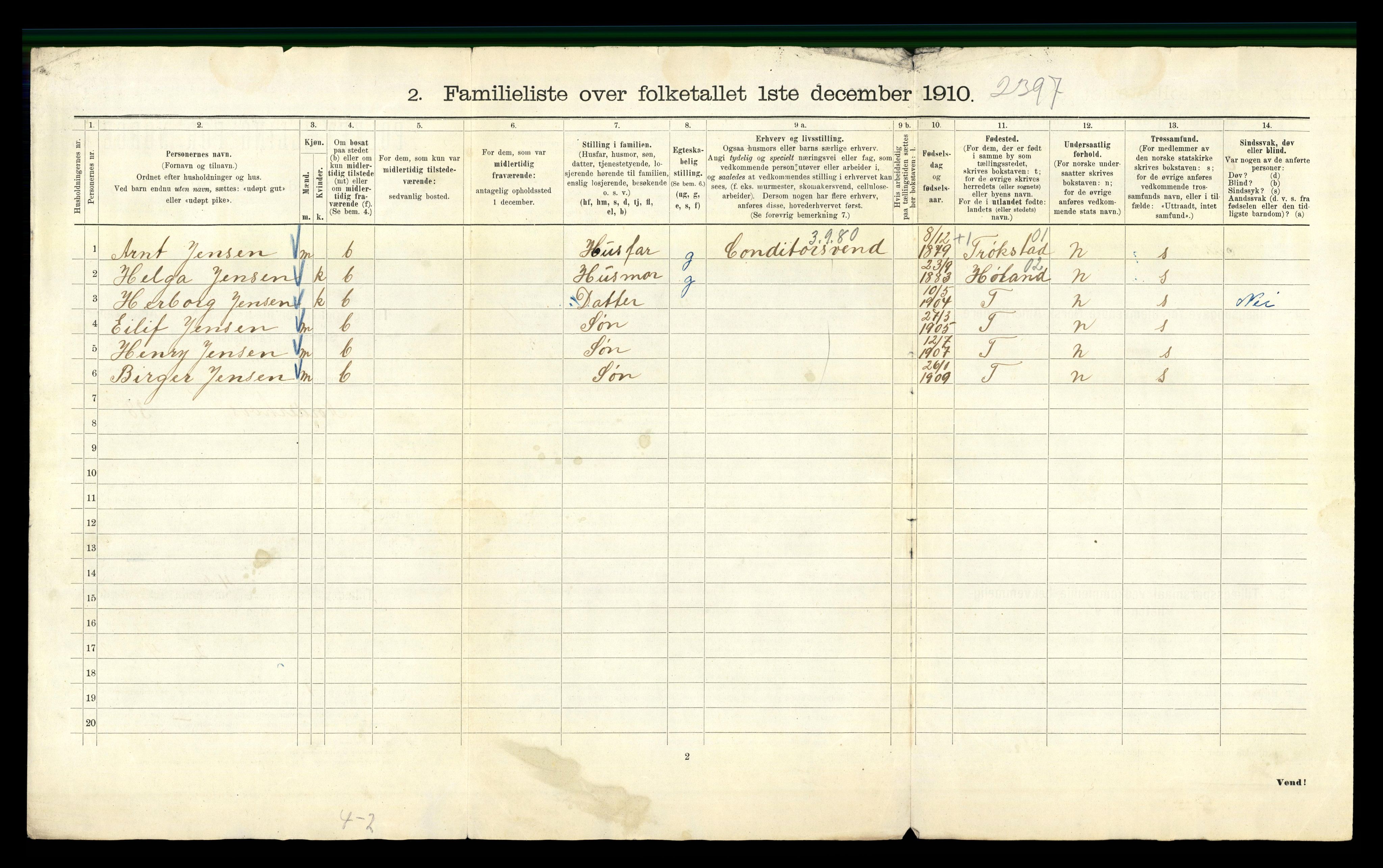 RA, 1910 census for Kristiania, 1910, p. 71170