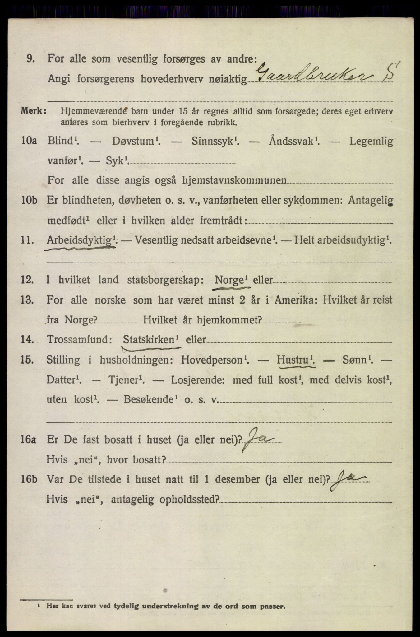 SAH, 1920 census for Tolga, 1920, p. 7388