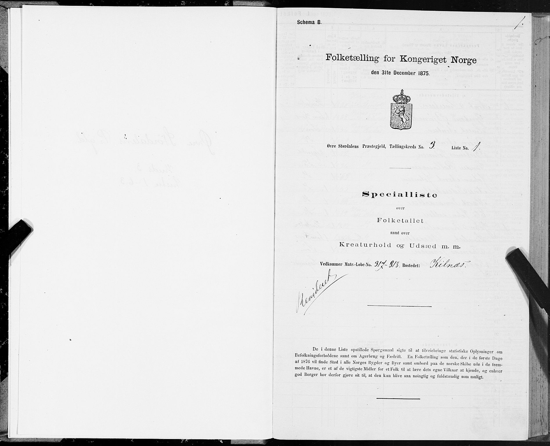 SAT, 1875 census for 1711P Øvre Stjørdal, 1875, p. 2001