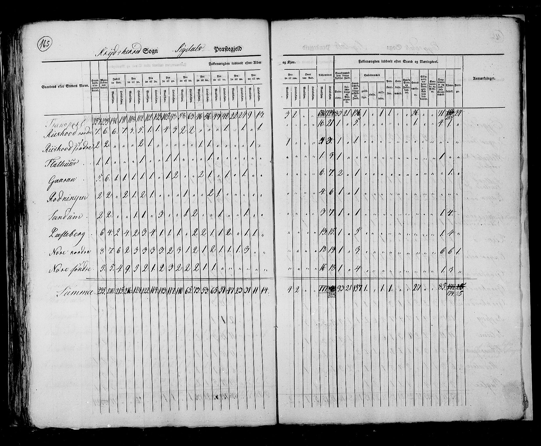 RA, Census 1825, vol. 7: Buskerud amt, 1825, p. 165