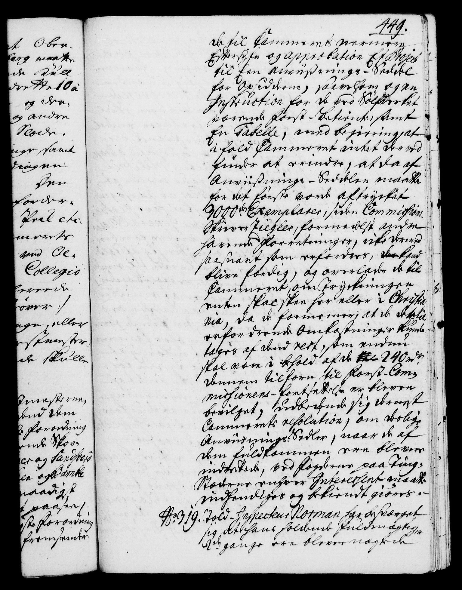 Rentekammeret, Kammerkanselliet, RA/EA-3111/G/Gh/Gha/L0020: Norsk ekstraktmemorialprotokoll (merket RK 53.65), 1738-1739, p. 449