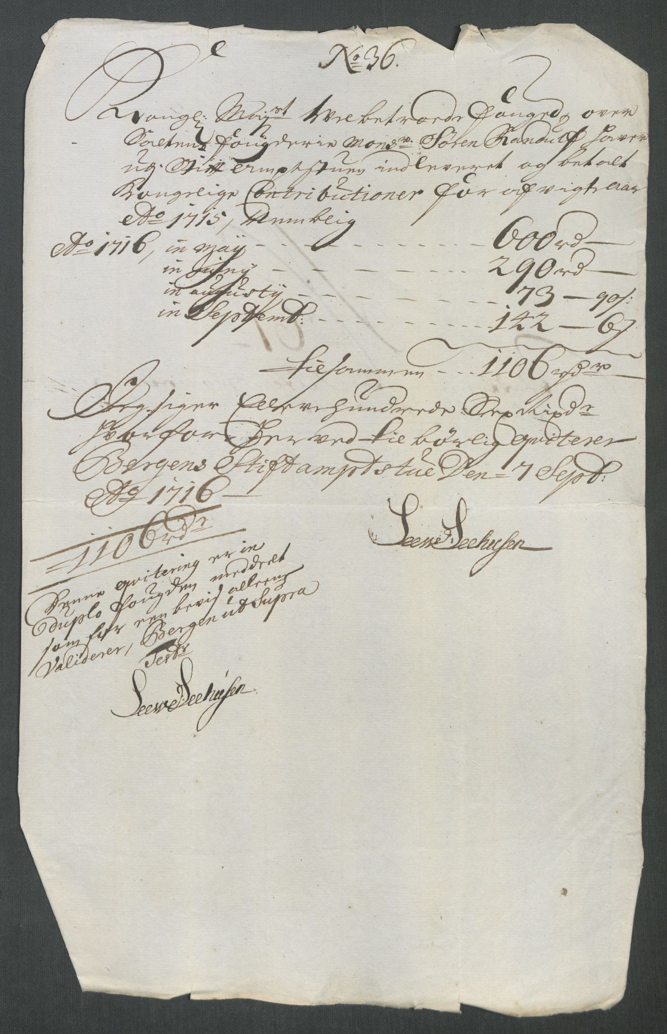 Rentekammeret inntil 1814, Reviderte regnskaper, Fogderegnskap, AV/RA-EA-4092/R66/L4586: Fogderegnskap Salten, 1716, p. 289