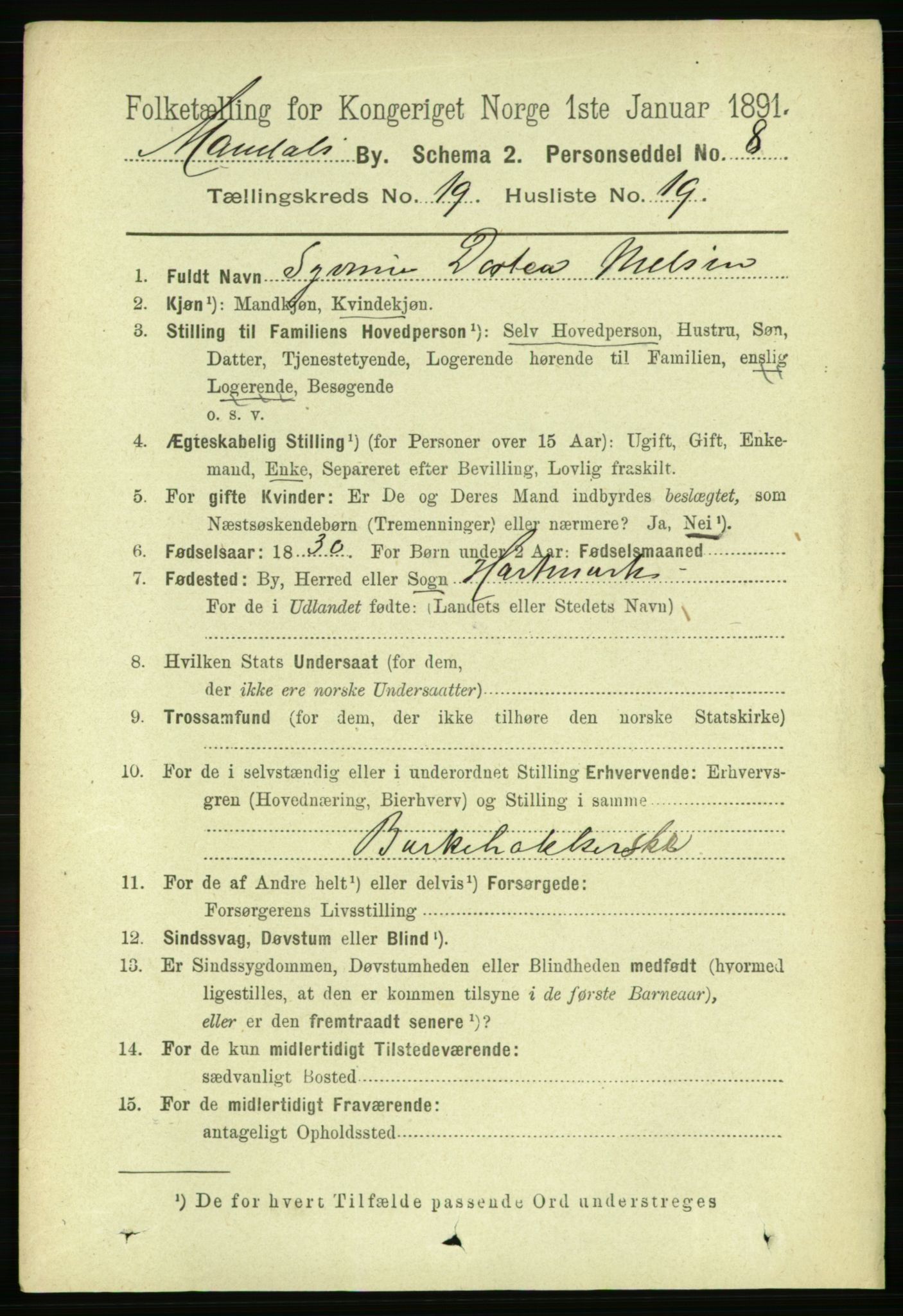 RA, 1891 census for 1002 Mandal, 1891, p. 3939