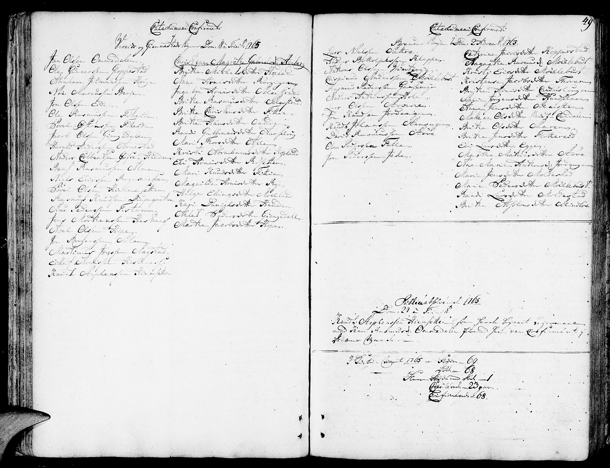 Gloppen sokneprestembete, AV/SAB-A-80101/H/Haa/Haaa/L0004: Parish register (official) no. A 4, 1758-1784, p. 49