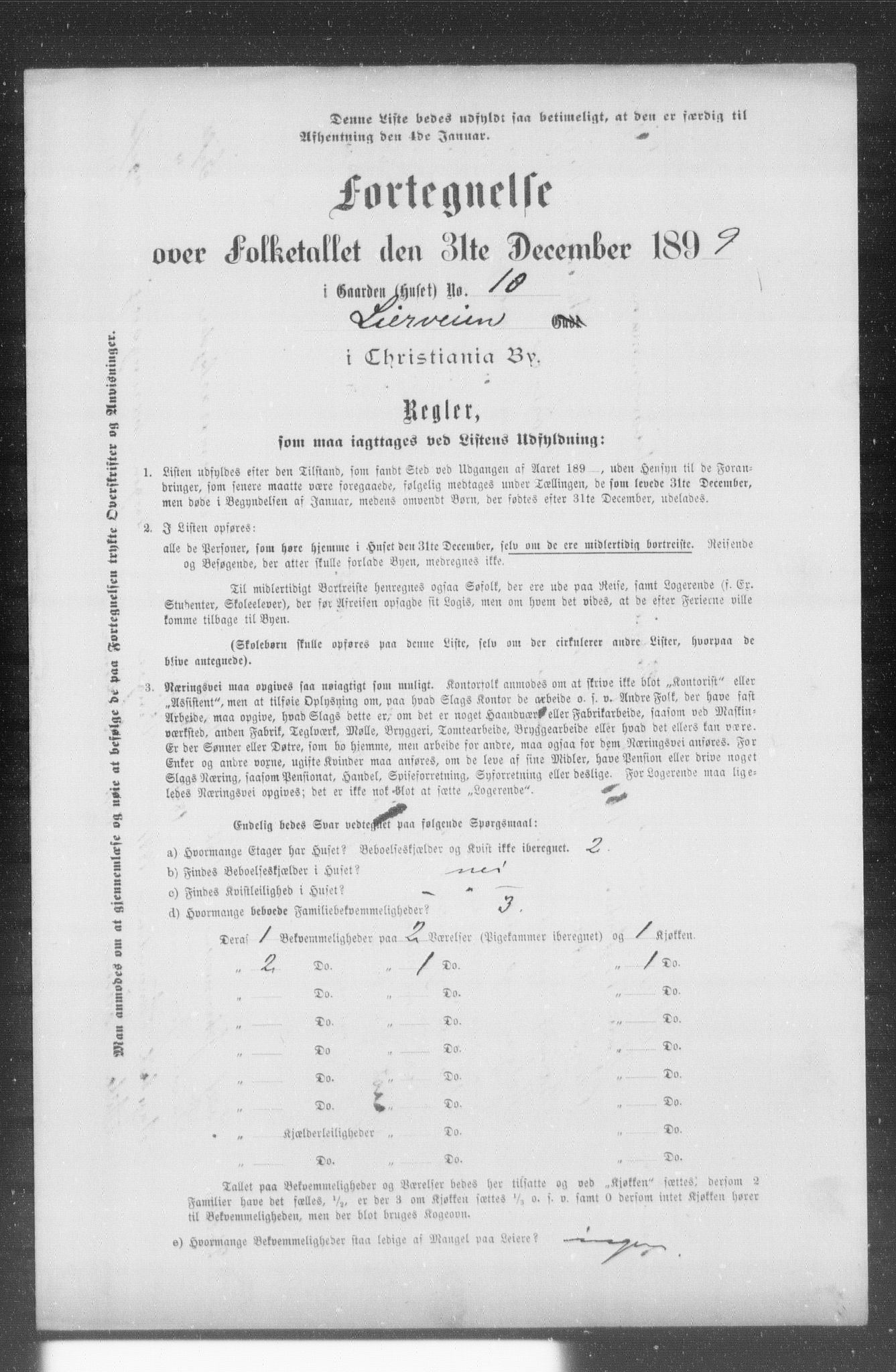 OBA, Municipal Census 1899 for Kristiania, 1899, p. 7542