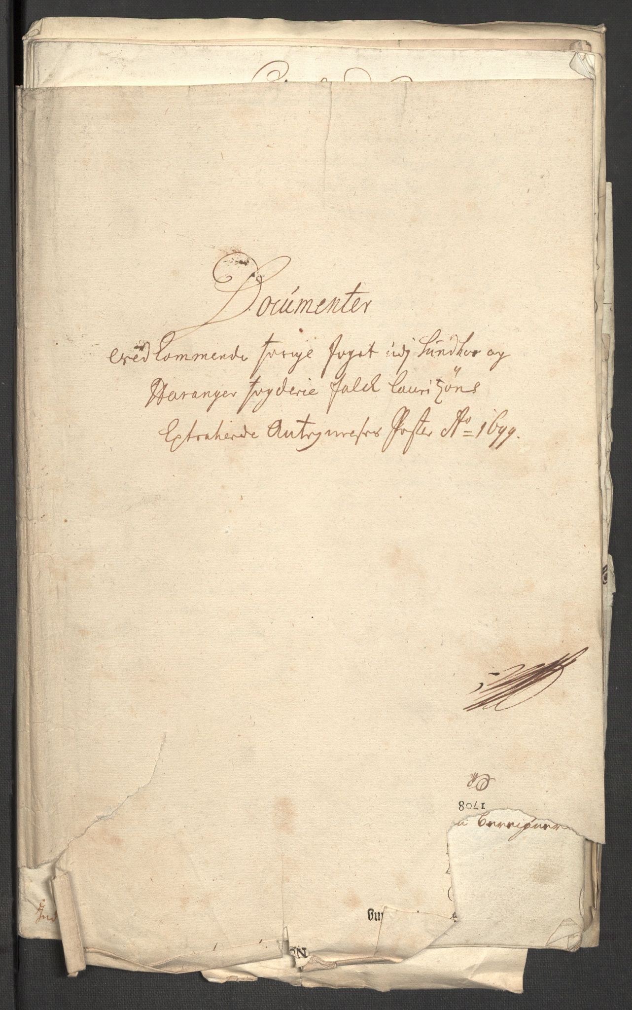 Rentekammeret inntil 1814, Reviderte regnskaper, Fogderegnskap, RA/EA-4092/R48/L2978: Fogderegnskap Sunnhordland og Hardanger, 1699, p. 576