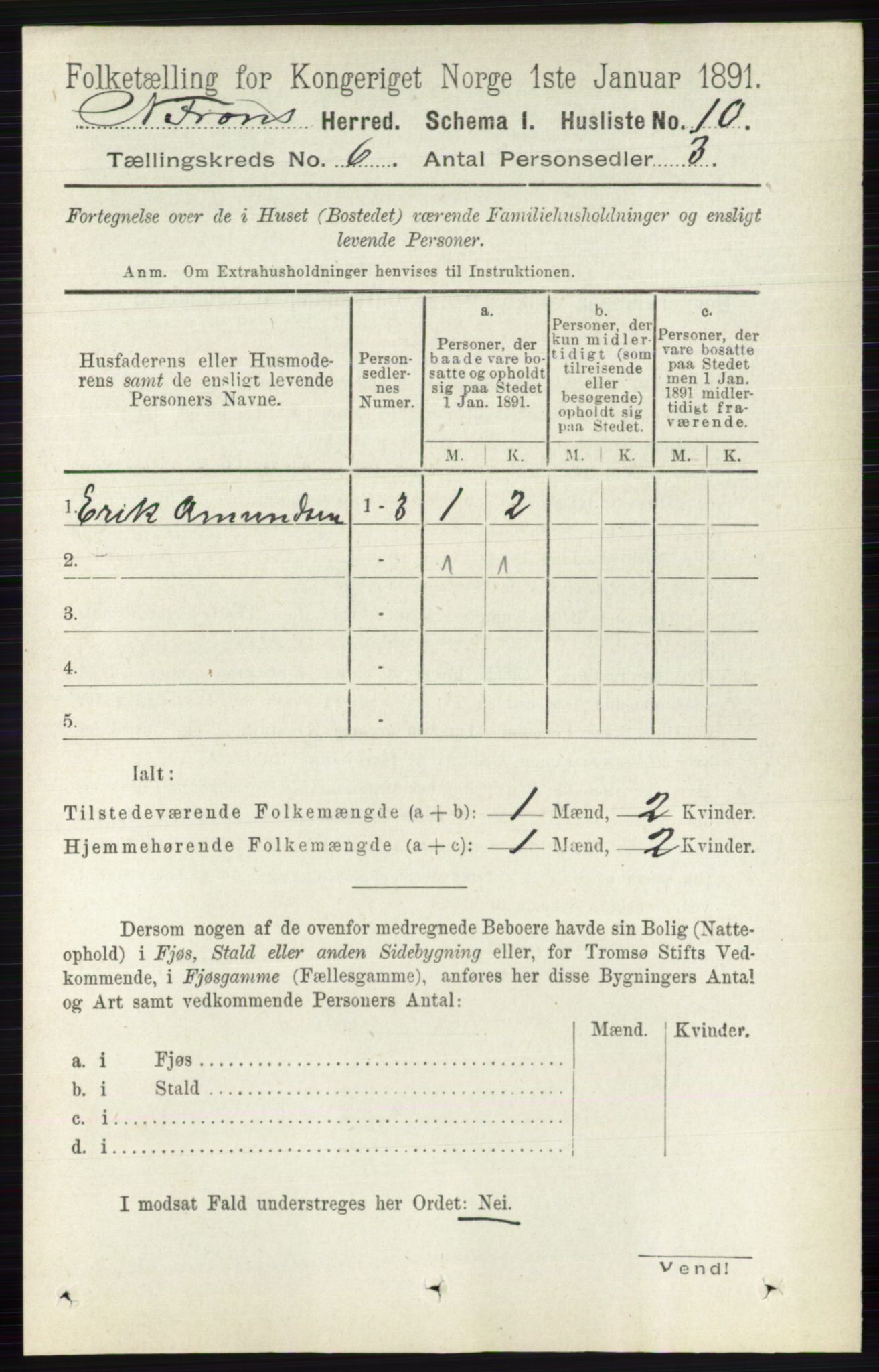 RA, 1891 census for 0518 Nord-Fron, 1891, p. 2175