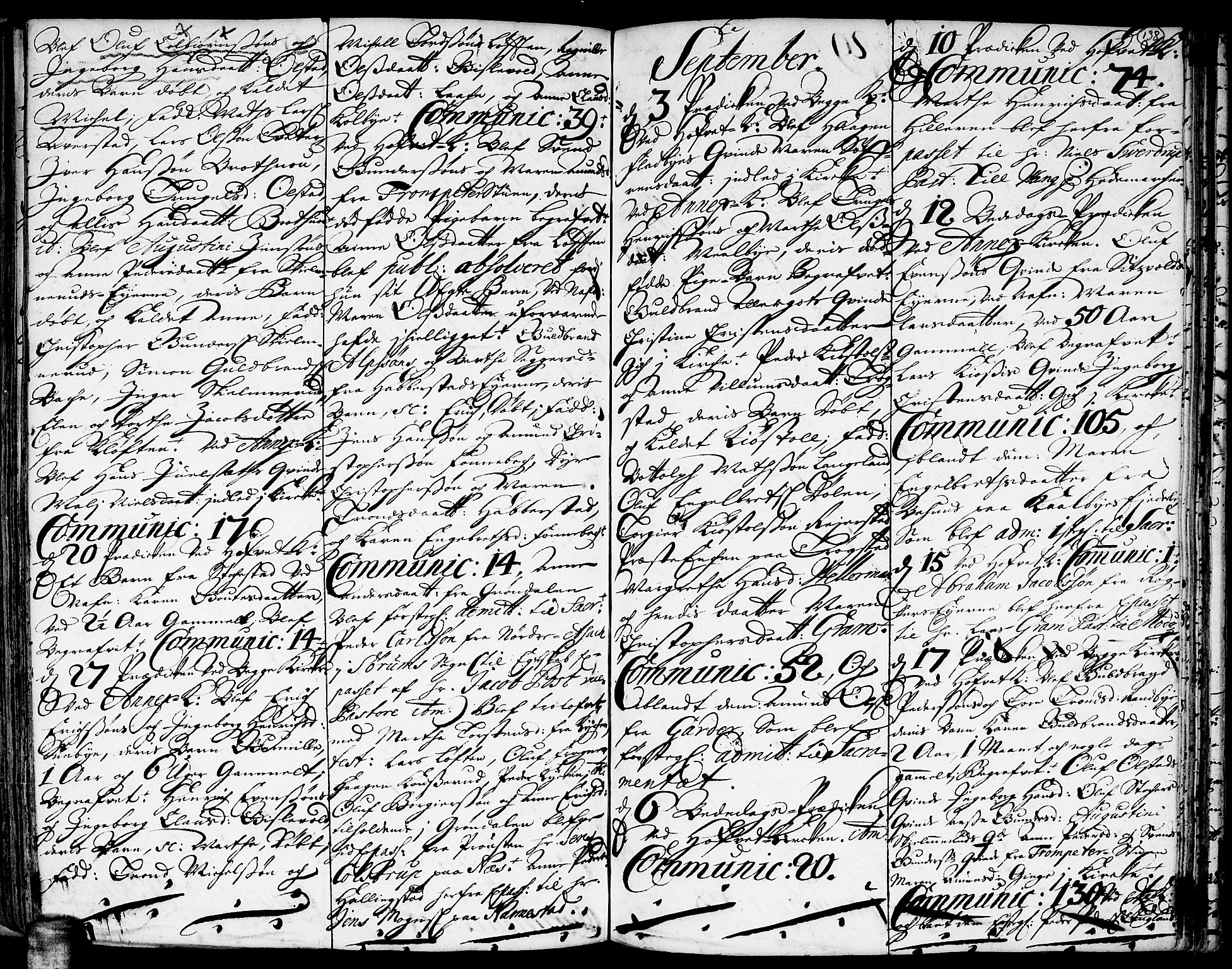 Ullensaker prestekontor Kirkebøker, AV/SAO-A-10236a/F/Fa/L0001: Parish register (official) no. I 1, 1689-1701, p. 138