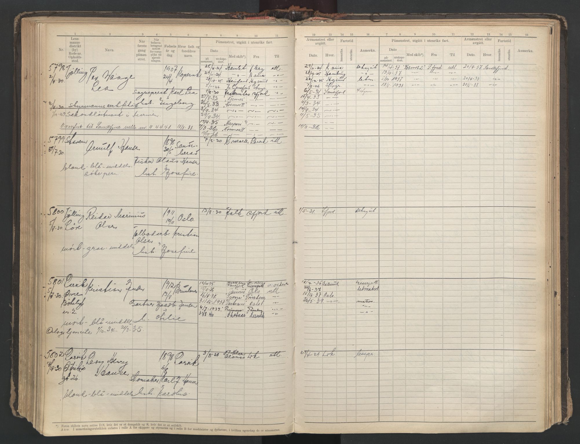 Larvik innrulleringskontor, AV/SAKO-A-787/F/Fc/L0012: Hovedrulle, 1920-1947, p. 243