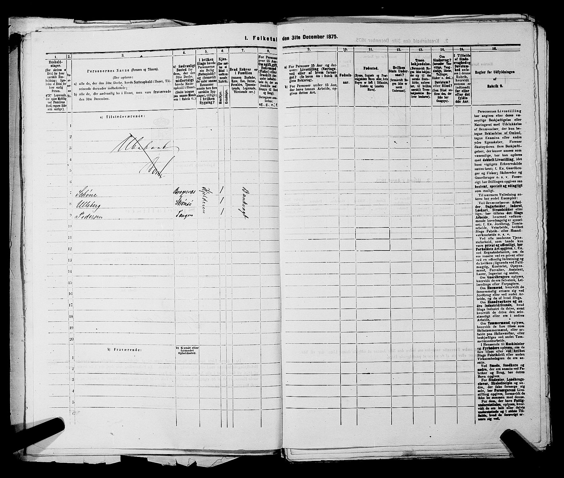 SAKO, 1875 census for 0602 Drammen, 1875, p. 2380