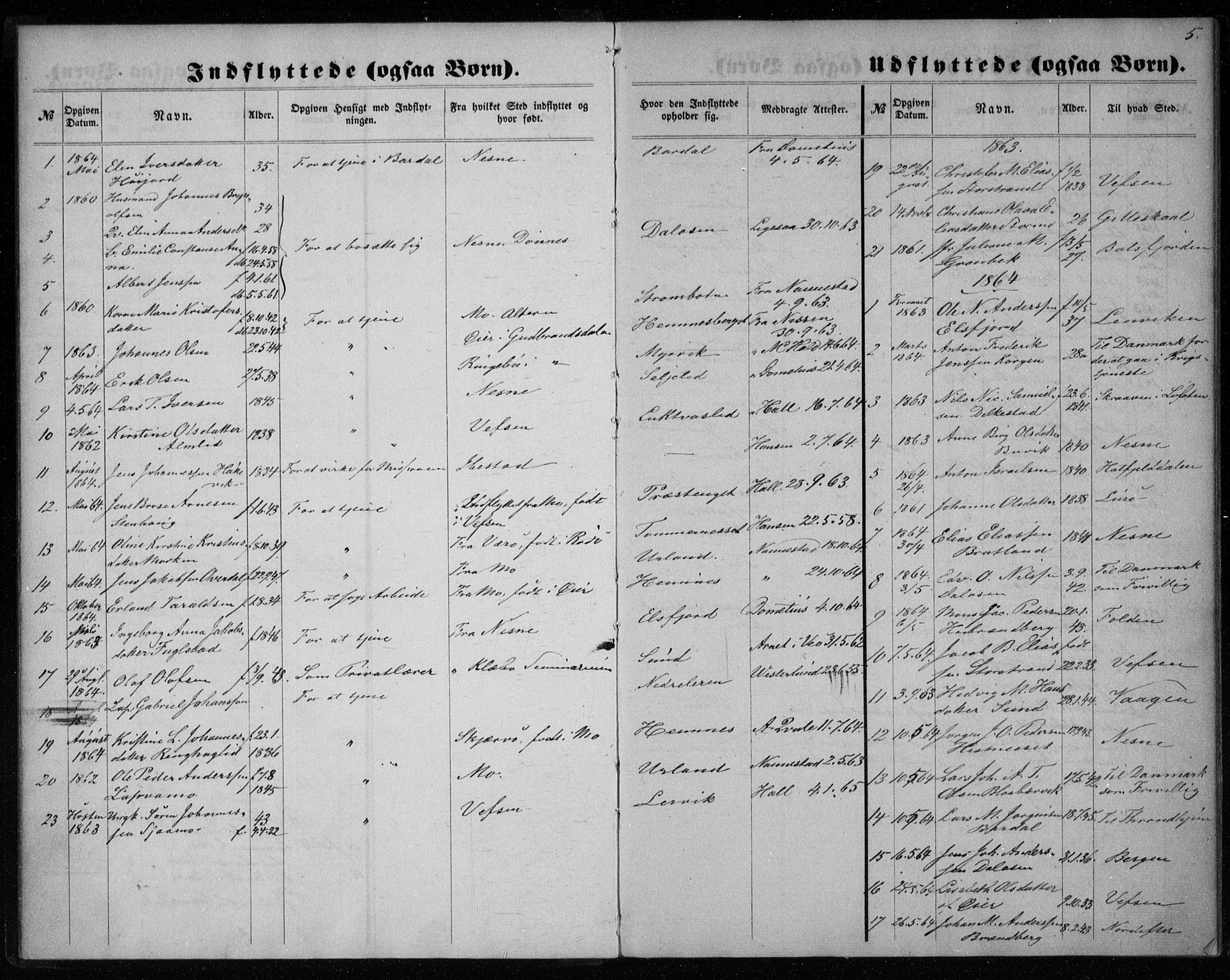 Ministerialprotokoller, klokkerbøker og fødselsregistre - Nordland, AV/SAT-A-1459/825/L0360: Parish register (official) no. 825A14, 1860-1886, p. 5