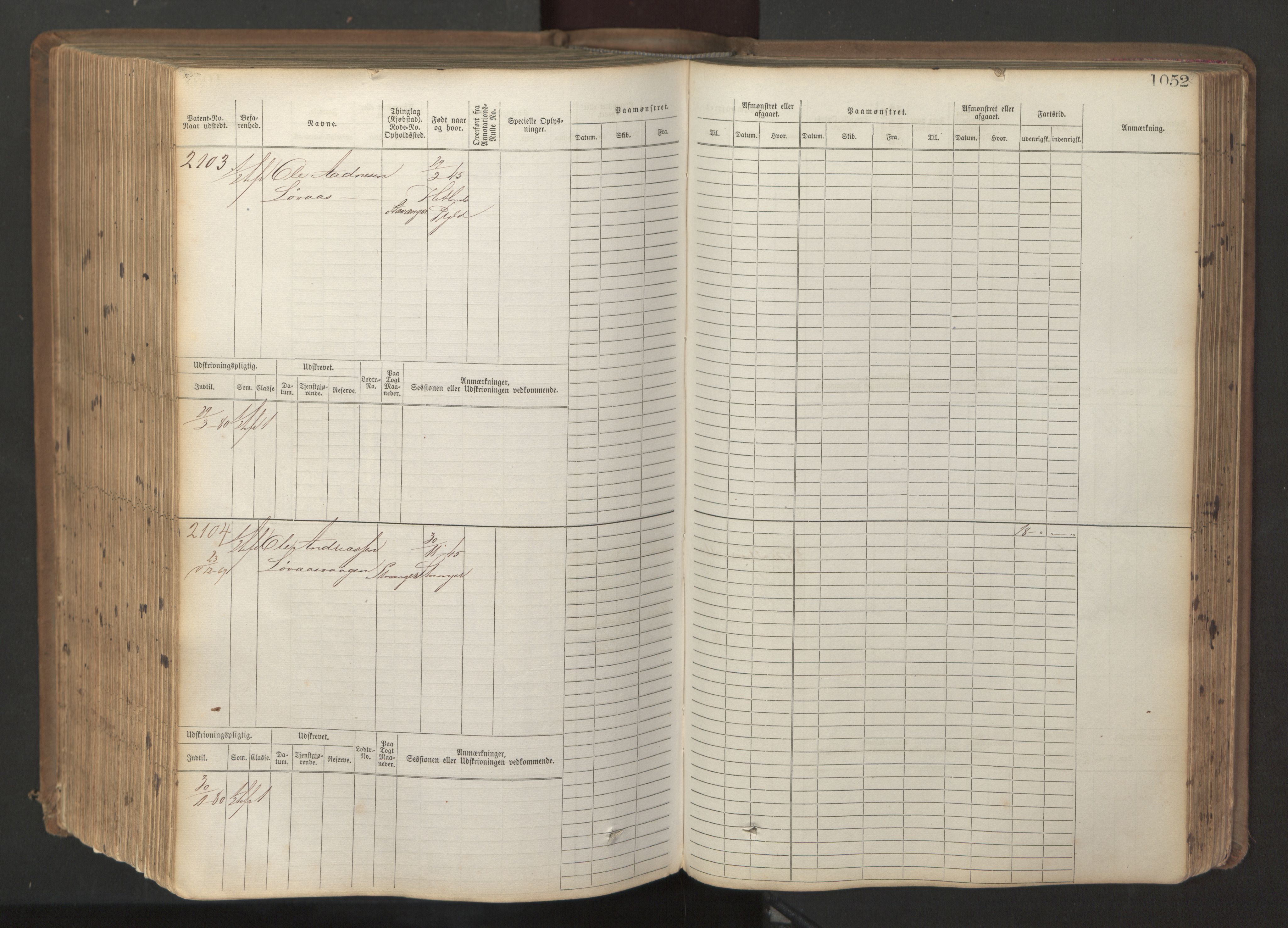 Stavanger sjømannskontor, AV/SAST-A-102006/F/Fb/Fbb/L0017: Sjøfartshovedrulle patnentnr. 1203-2402 (dublett), 1869, p. 455