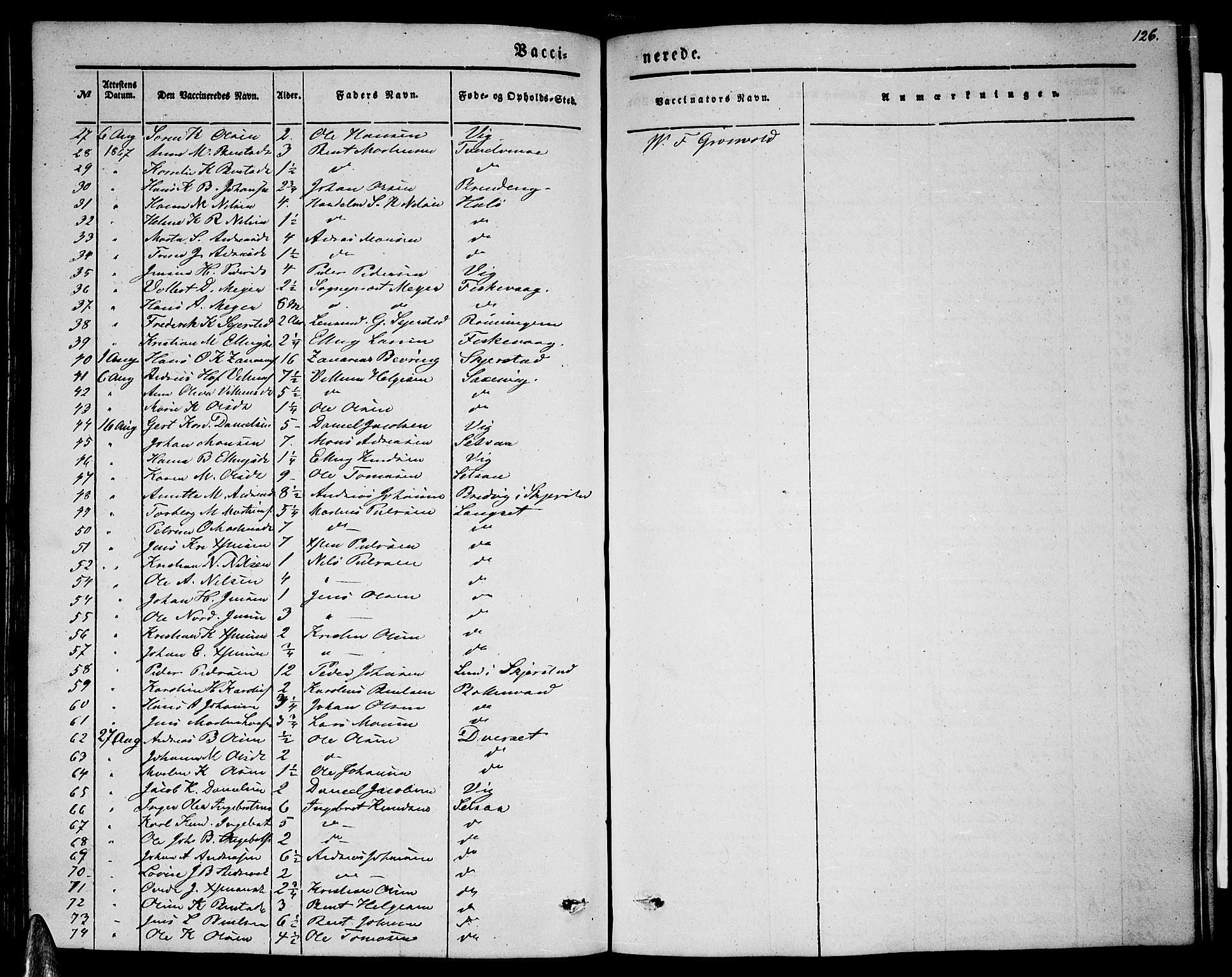 Ministerialprotokoller, klokkerbøker og fødselsregistre - Nordland, SAT/A-1459/847/L0678: Parish register (copy) no. 847C06, 1854-1870, p. 126