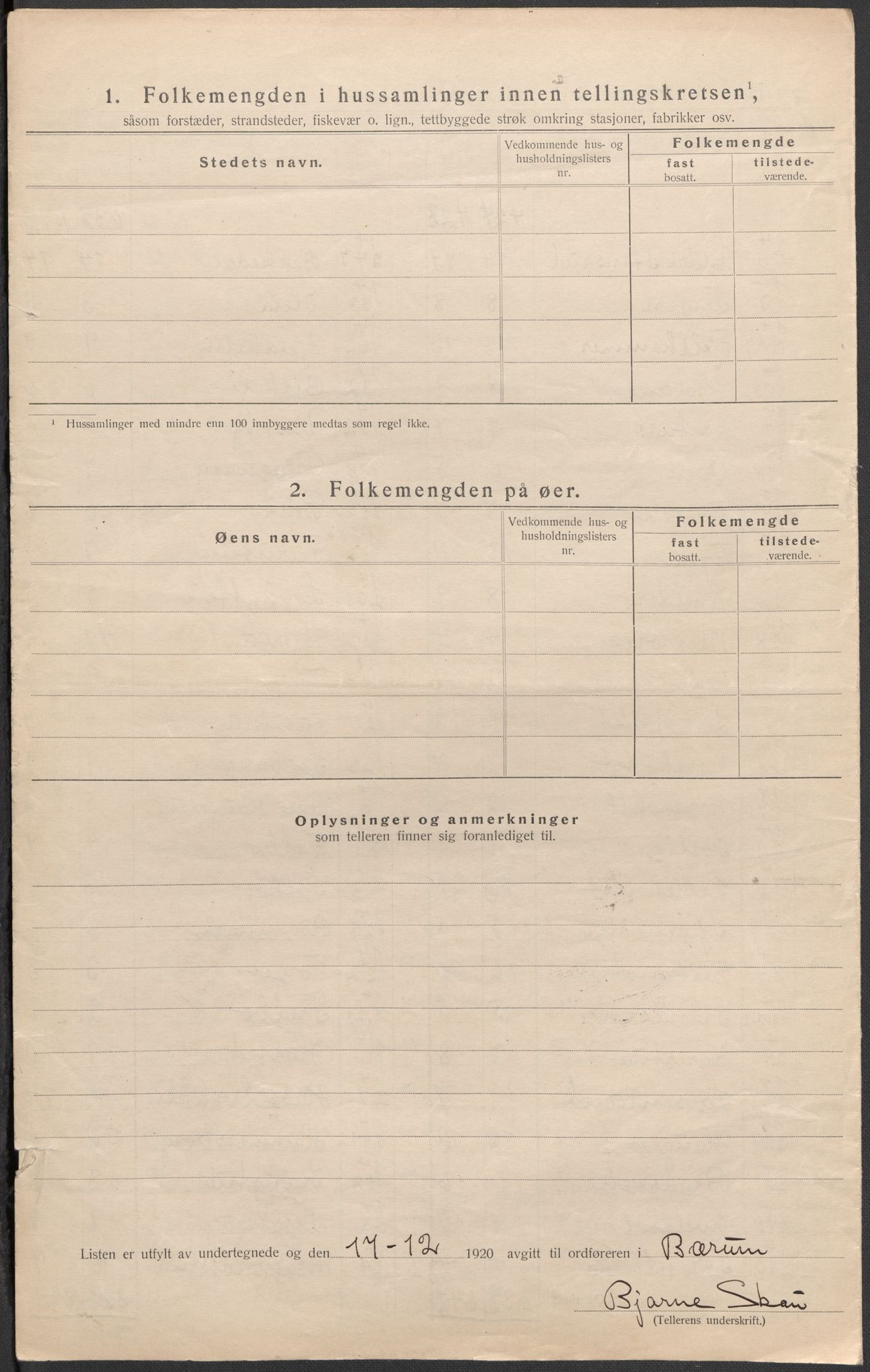 SAO, 1920 census for Bærum, 1920, p. 67