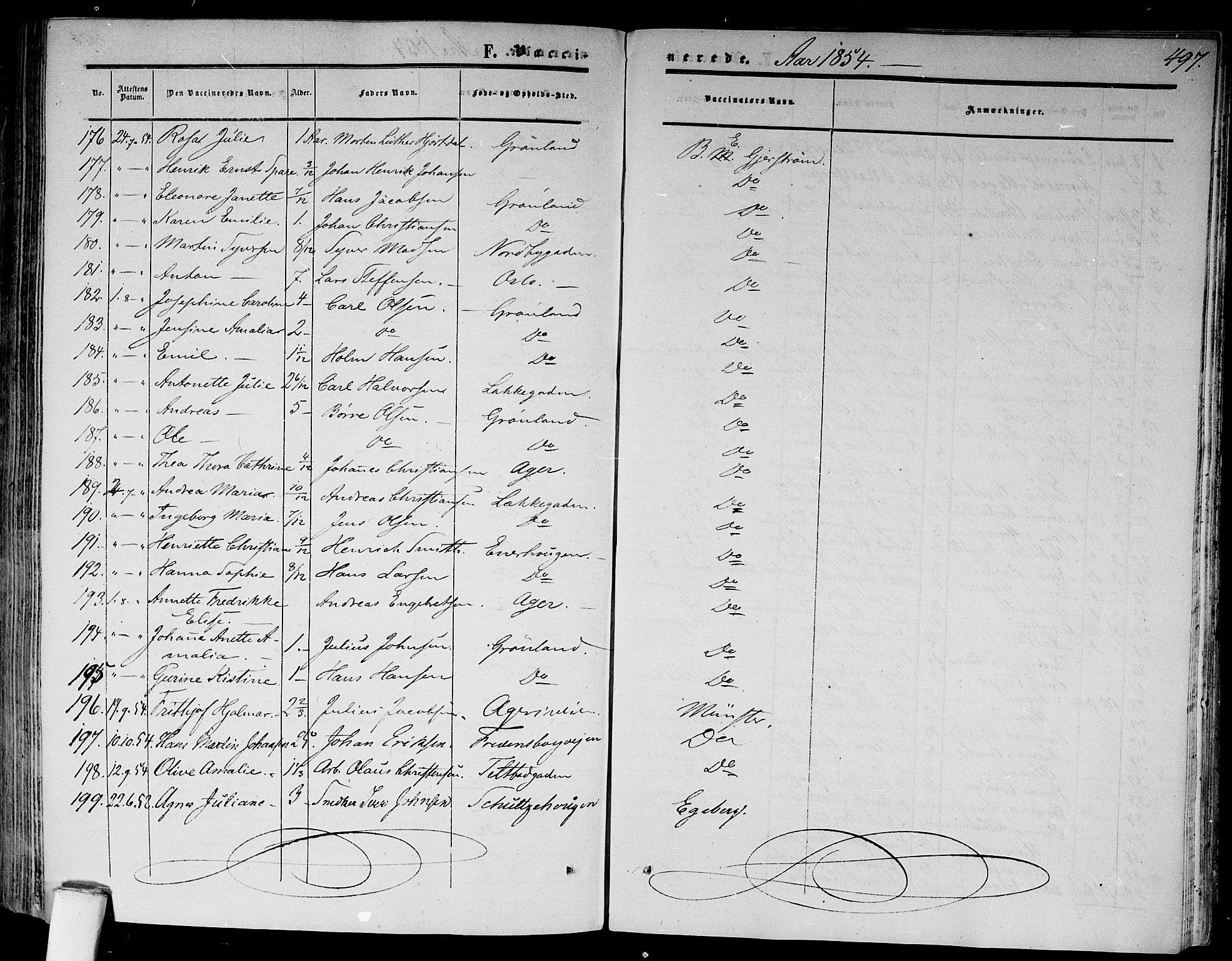 Gamlebyen prestekontor Kirkebøker, AV/SAO-A-10884/F/Fa/L0004: Parish register (official) no. 4, 1850-1857, p. 497