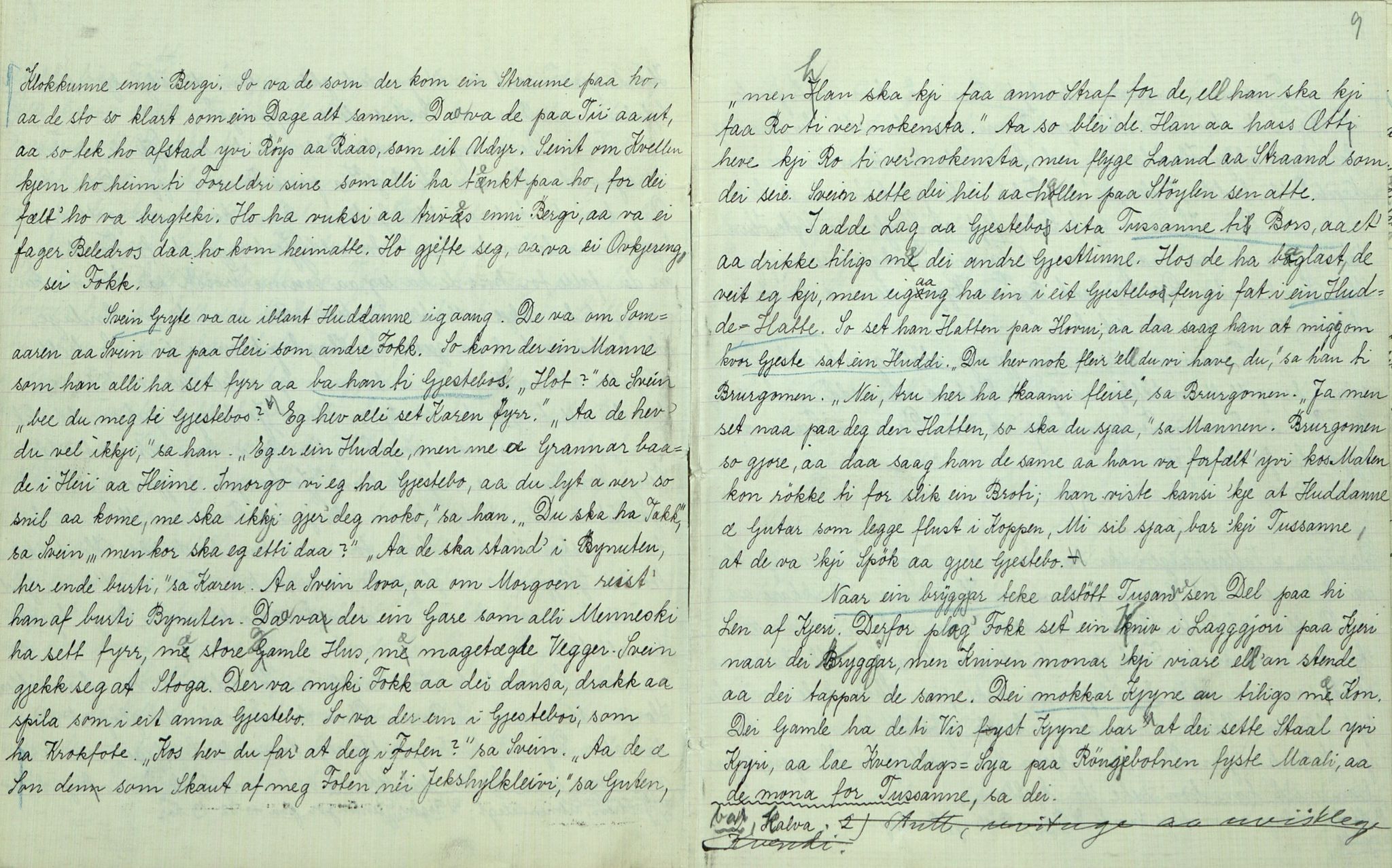 Rikard Berge, TEMU/TGM-A-1003/F/L0007/0040: 251-299 / 290 Avskrift av oppskrifter etter John og Haavor Lie. 1874. Etter bestemor. R. Berge, 1921, p. 8-9