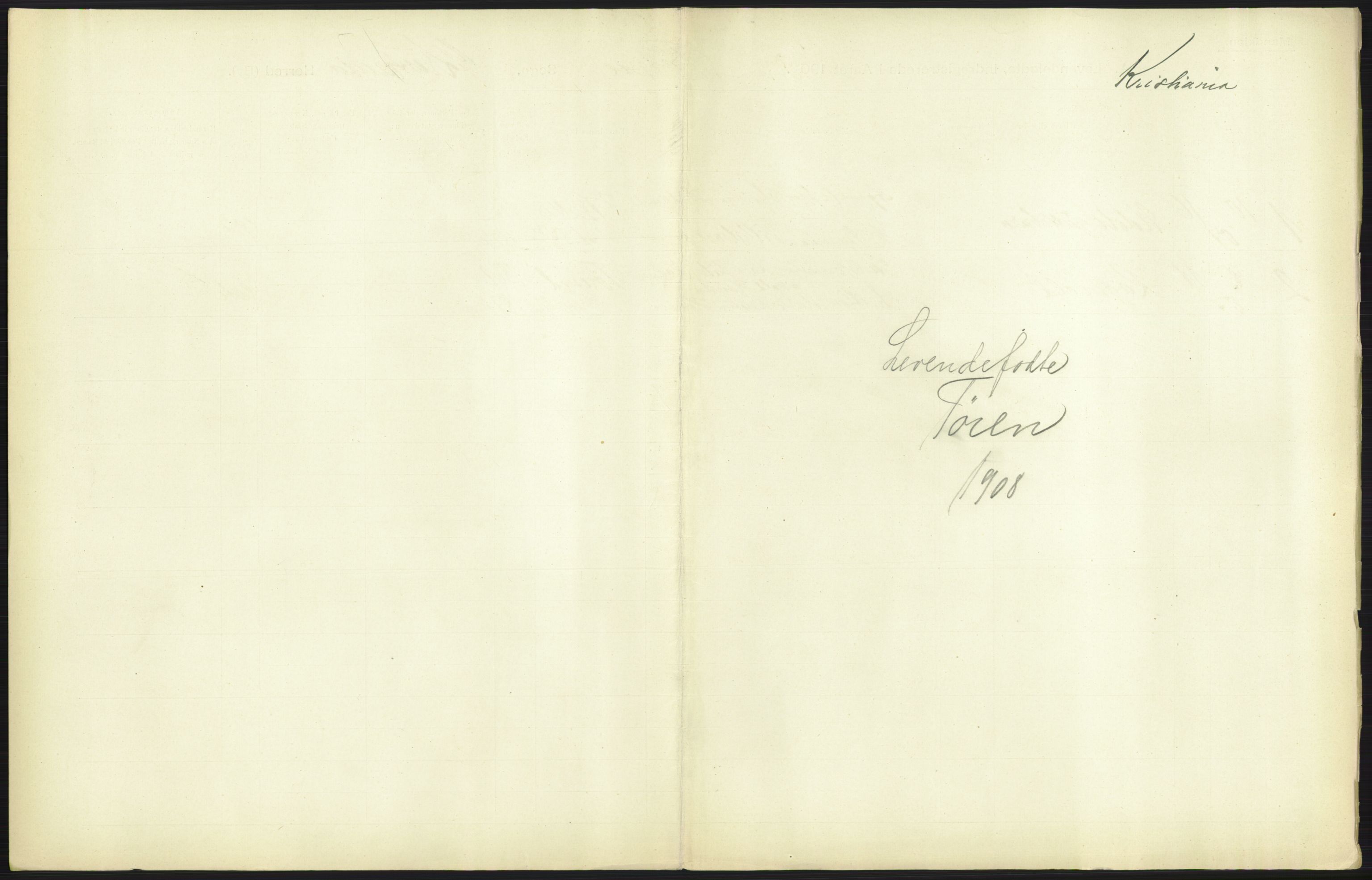 Statistisk sentralbyrå, Sosiodemografiske emner, Befolkning, AV/RA-S-2228/D/Df/Dfa/Dfaf/L0005: Kristiania: Levendefødte menn og kvinner., 1908, p. 49