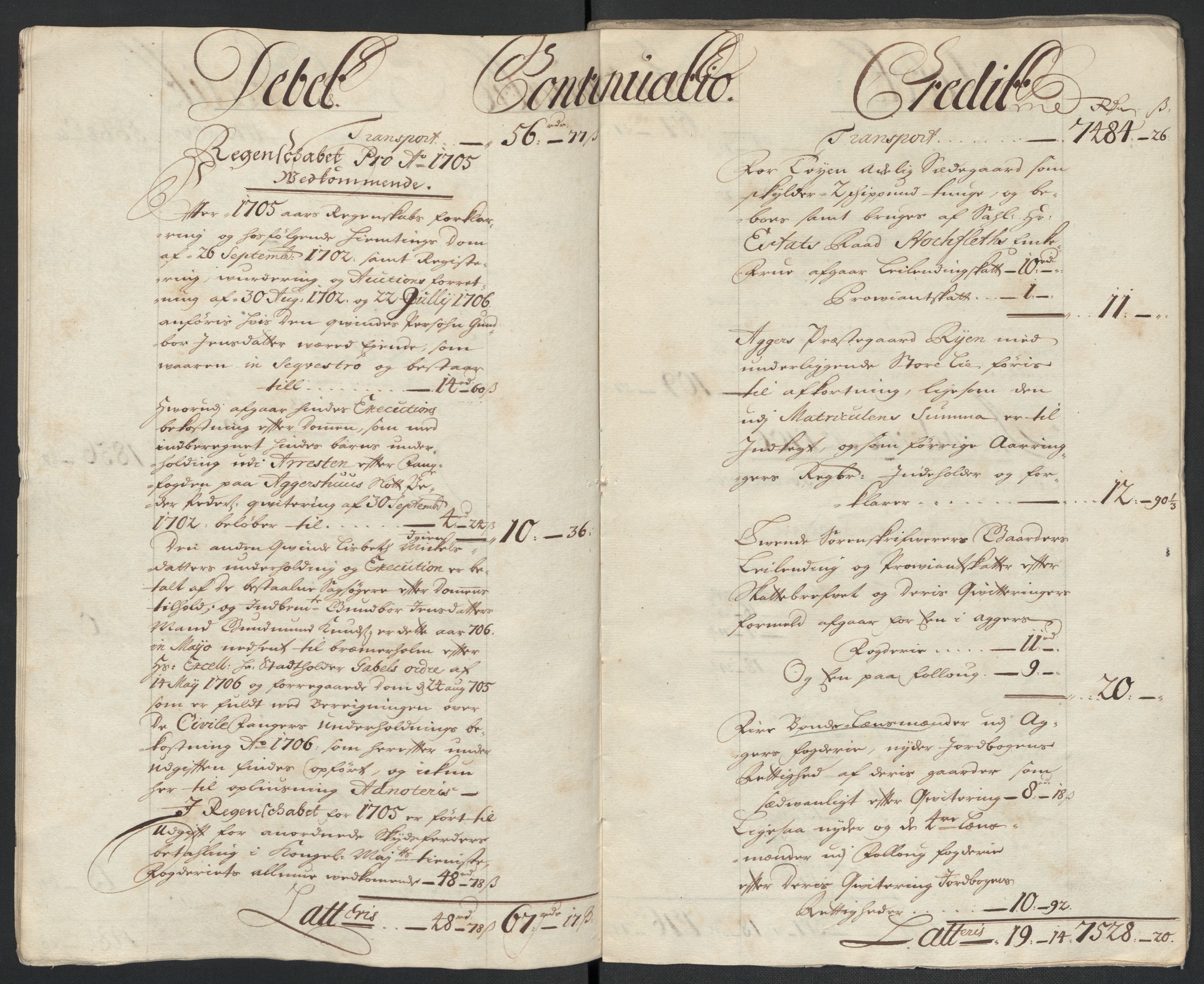 Rentekammeret inntil 1814, Reviderte regnskaper, Fogderegnskap, RA/EA-4092/R10/L0446: Fogderegnskap Aker og Follo, 1705-1706, p. 142