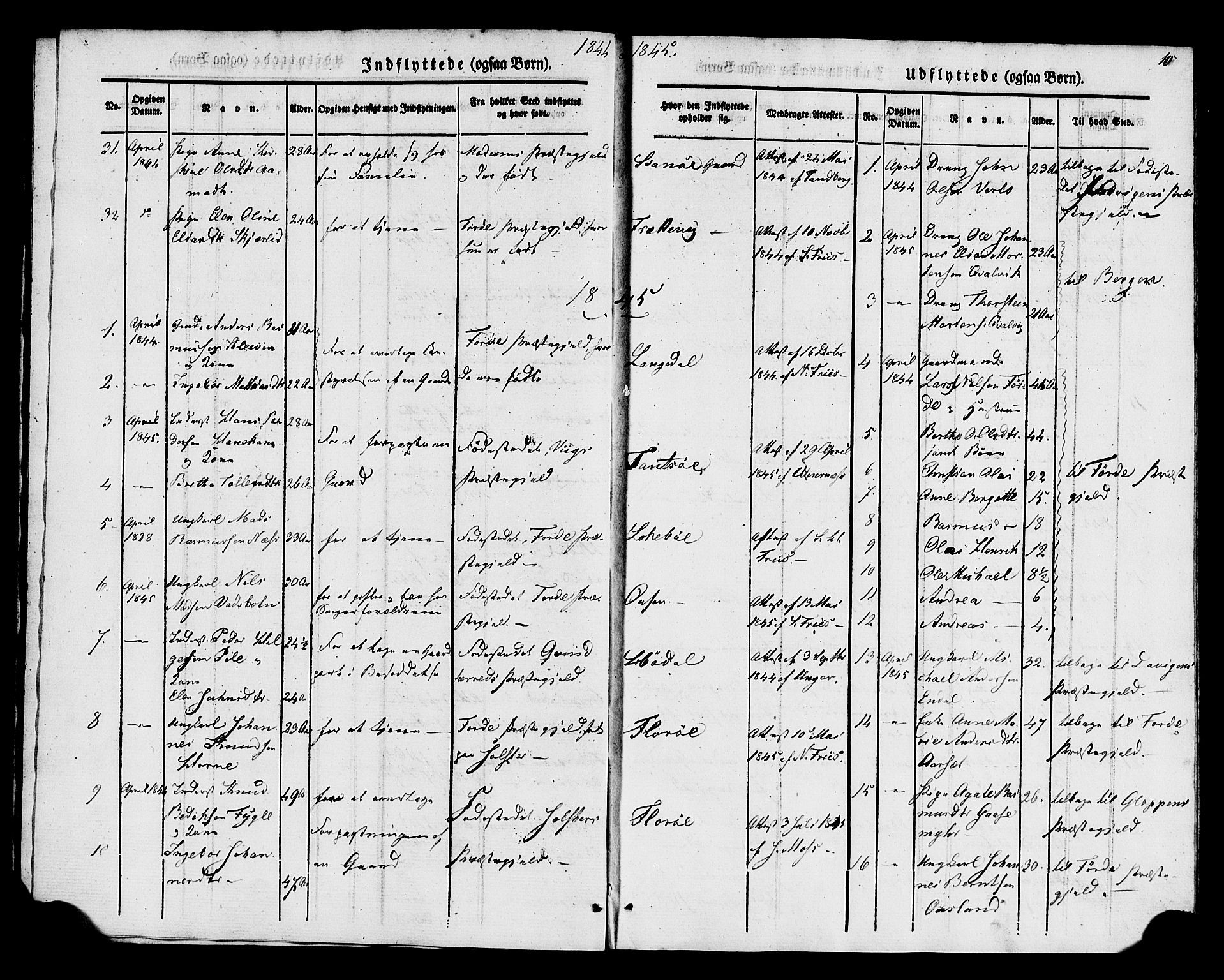 Kinn sokneprestembete, AV/SAB-A-80801/H/Haa/Haaa/L0014: Parish register (official) no. A 14, 1841-1859, p. 10