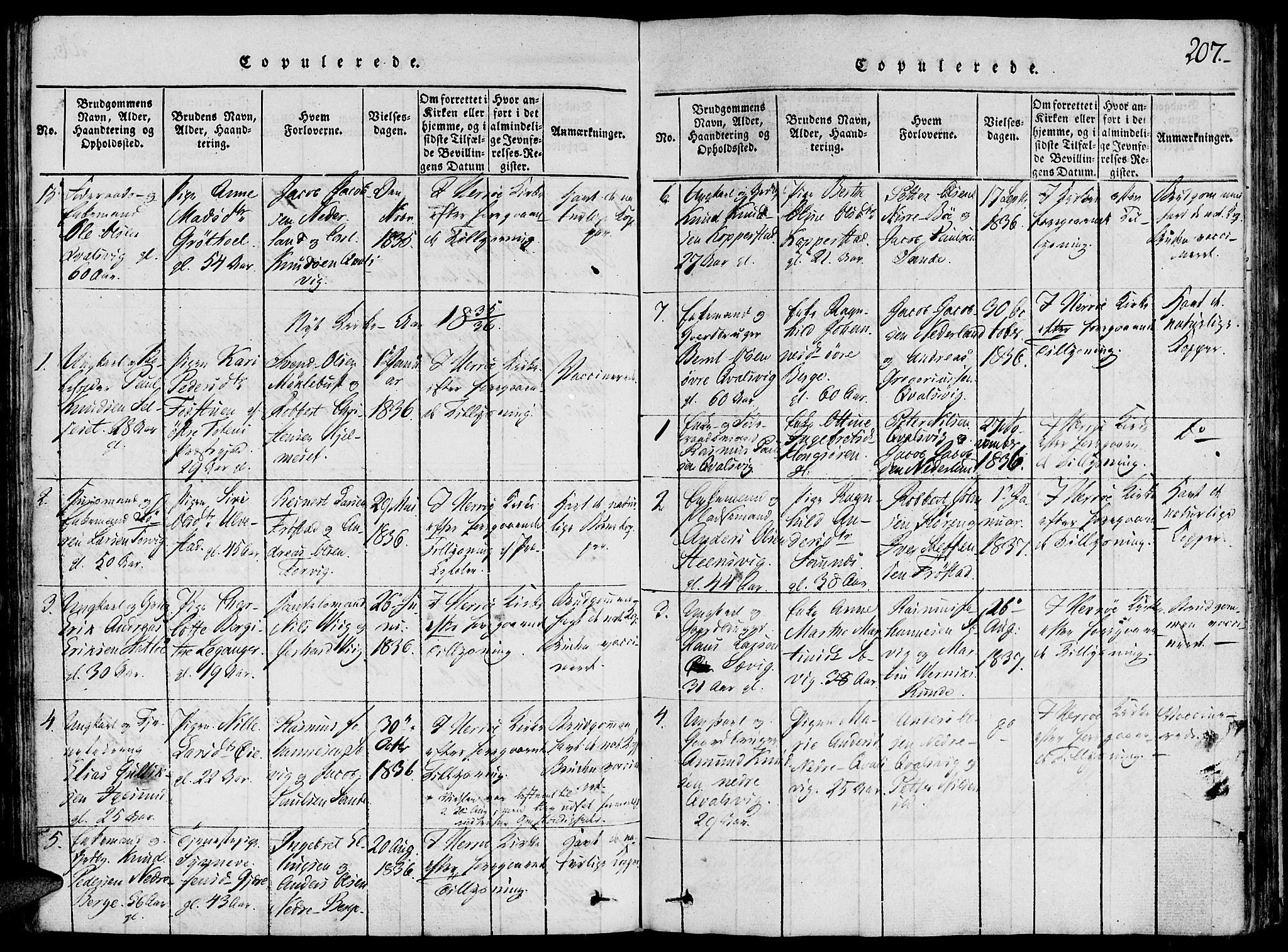 Ministerialprotokoller, klokkerbøker og fødselsregistre - Møre og Romsdal, AV/SAT-A-1454/507/L0069: Parish register (official) no. 507A04, 1816-1841, p. 207