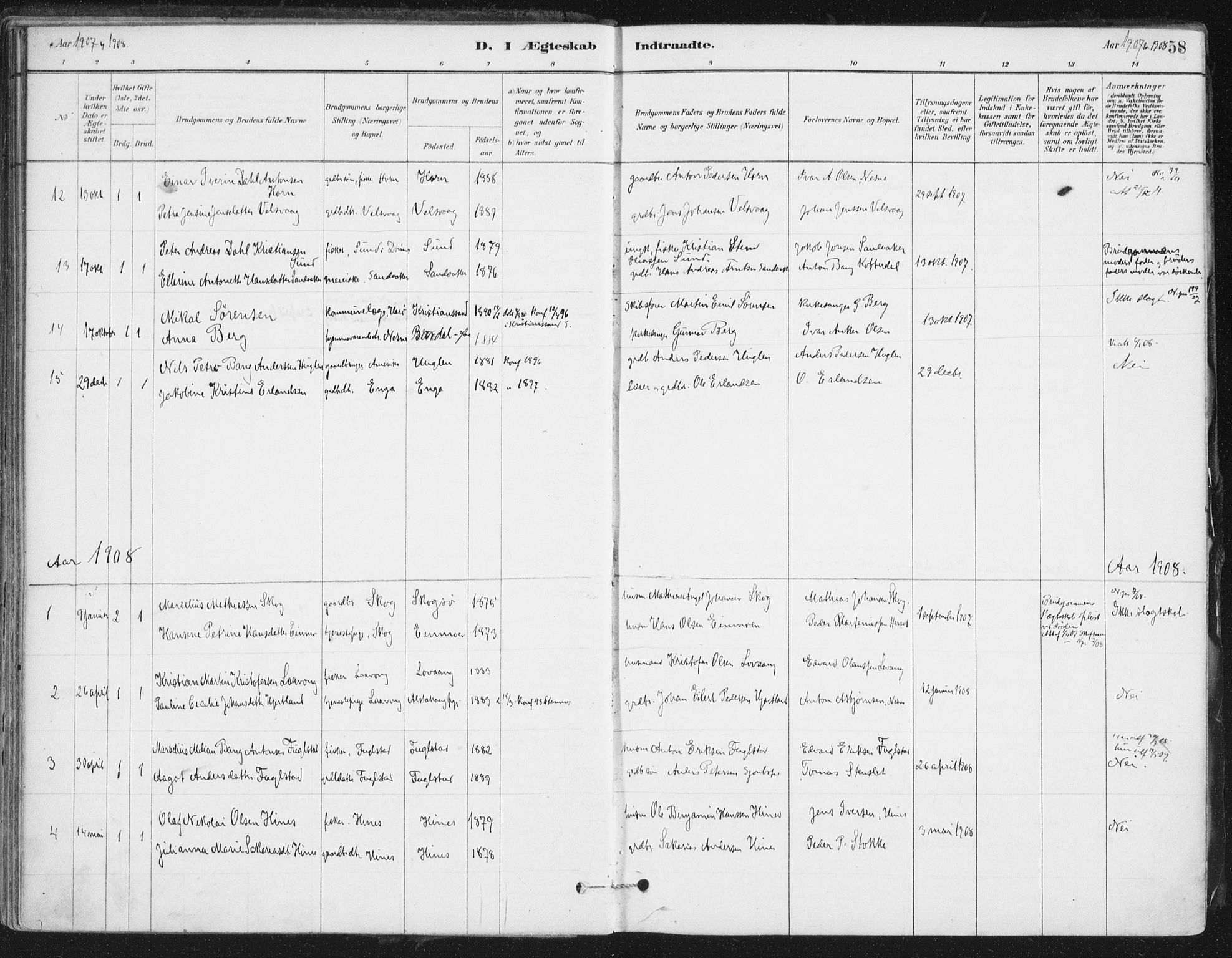 Ministerialprotokoller, klokkerbøker og fødselsregistre - Nordland, SAT/A-1459/838/L0553: Parish register (official) no. 838A11, 1880-1910, p. 58