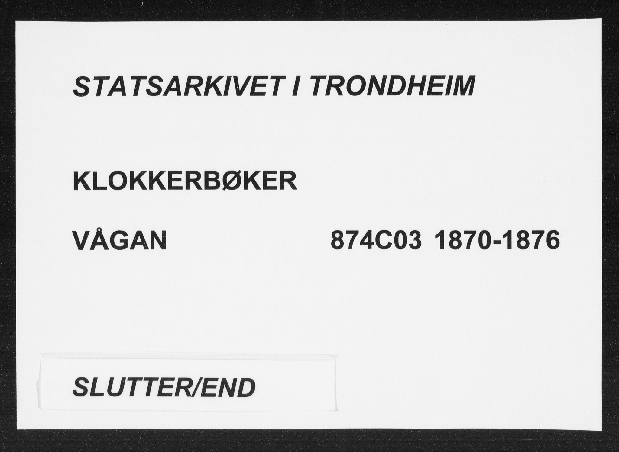 Ministerialprotokoller, klokkerbøker og fødselsregistre - Nordland, AV/SAT-A-1459/874/L1074: Parish register (copy) no. 874C03, 1870-1876