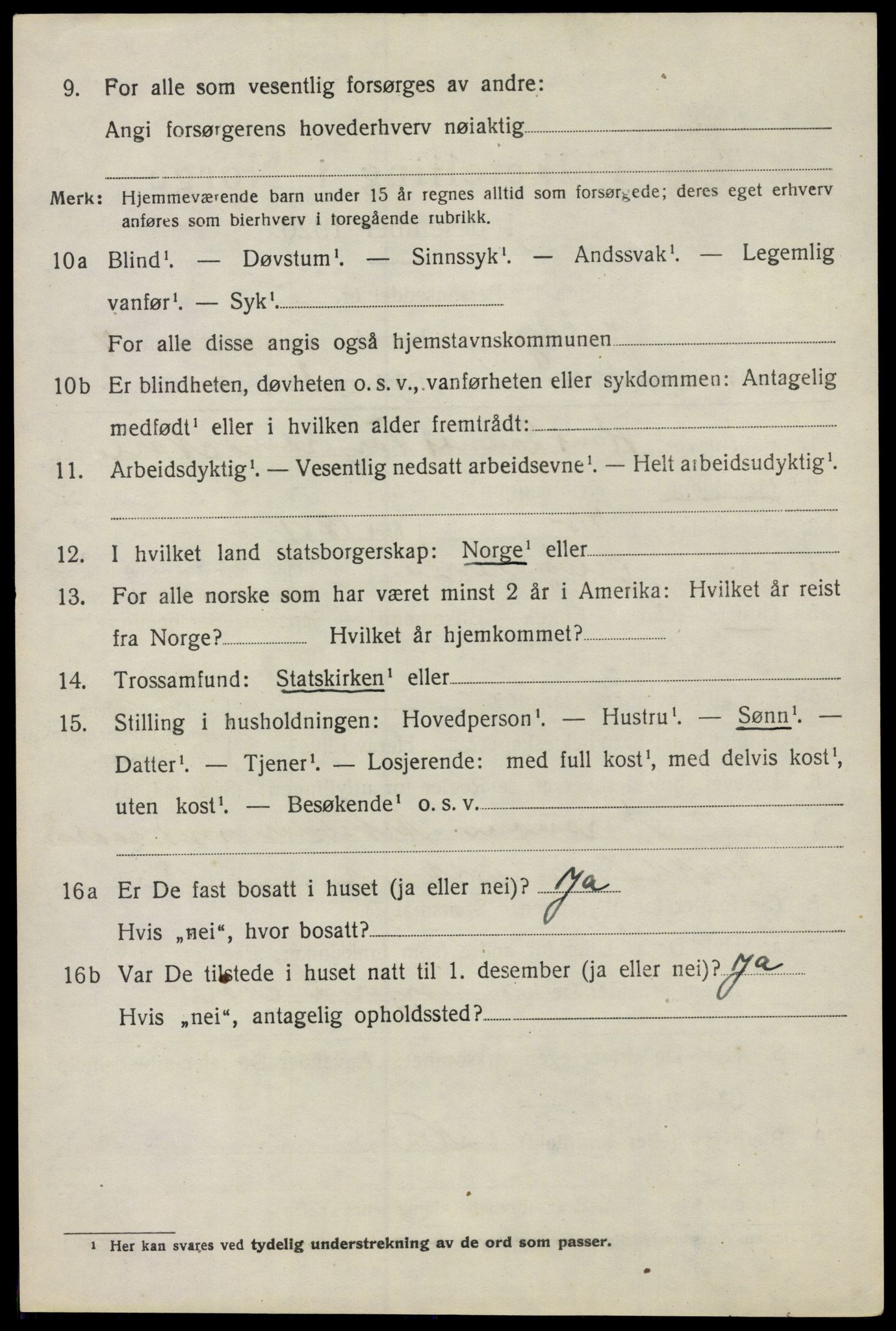 SAO, 1920 census for Moss land district, 1920, p. 8610