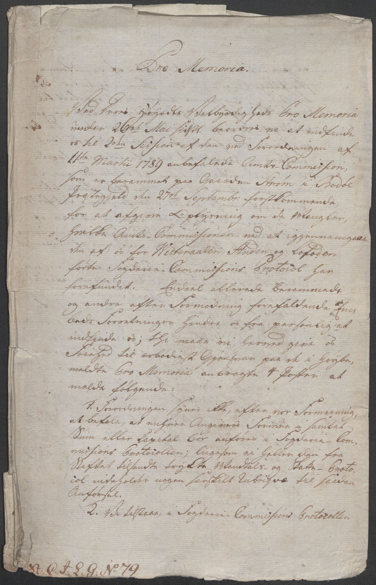 Rentekammeret inntil 1814, Reviderte regnskaper, Mindre regnskaper, AV/RA-EA-4068/Rf/Rfe/L0055: Vesterålen, Andenes og Lofoten fogderi, 1789, p. 8