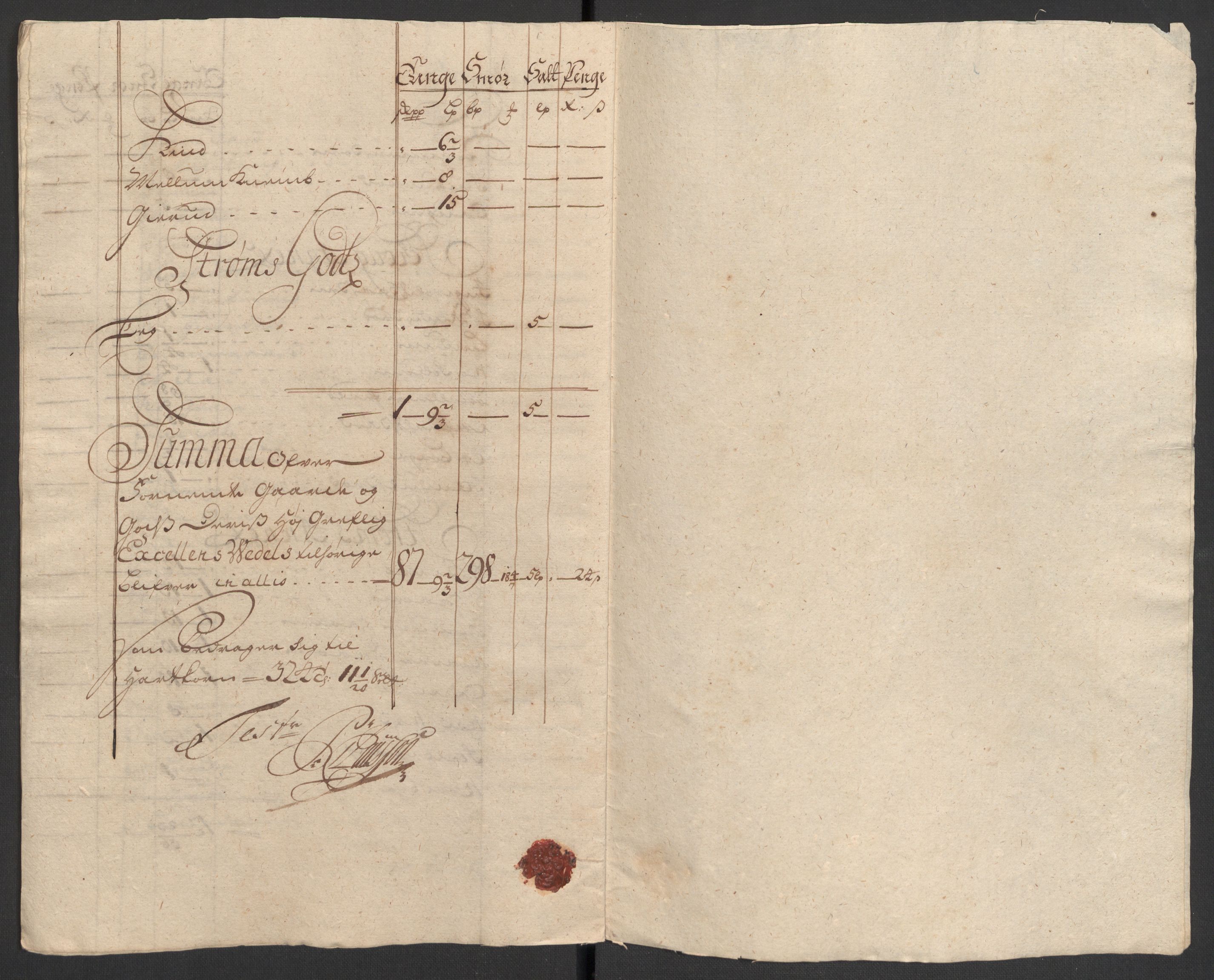 Rentekammeret inntil 1814, Reviderte regnskaper, Fogderegnskap, AV/RA-EA-4092/R32/L1876: Fogderegnskap Jarlsberg grevskap, 1711, p. 384