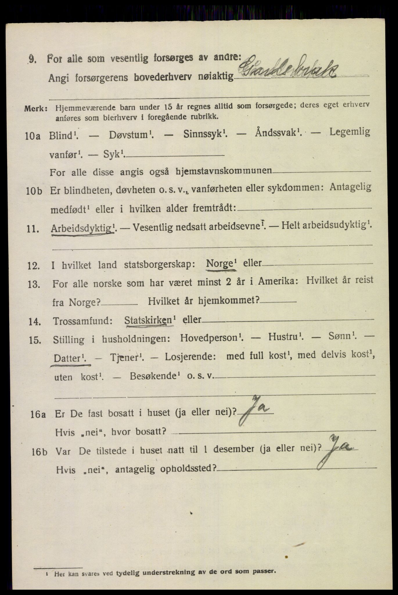 SAK, 1920 census for Sør-Audnedal, 1920, p. 4256
