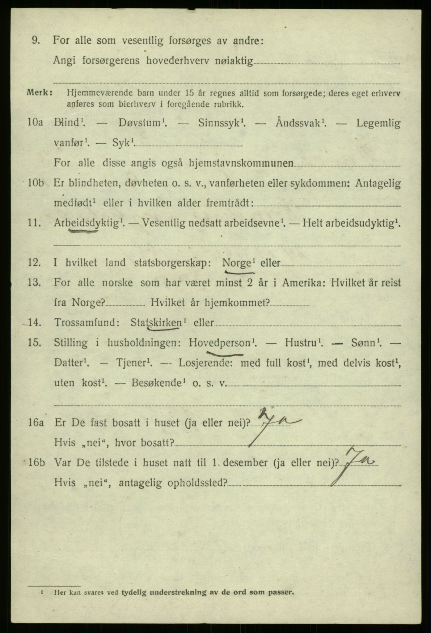 SAB, 1920 census for Davik, 1920, p. 1806